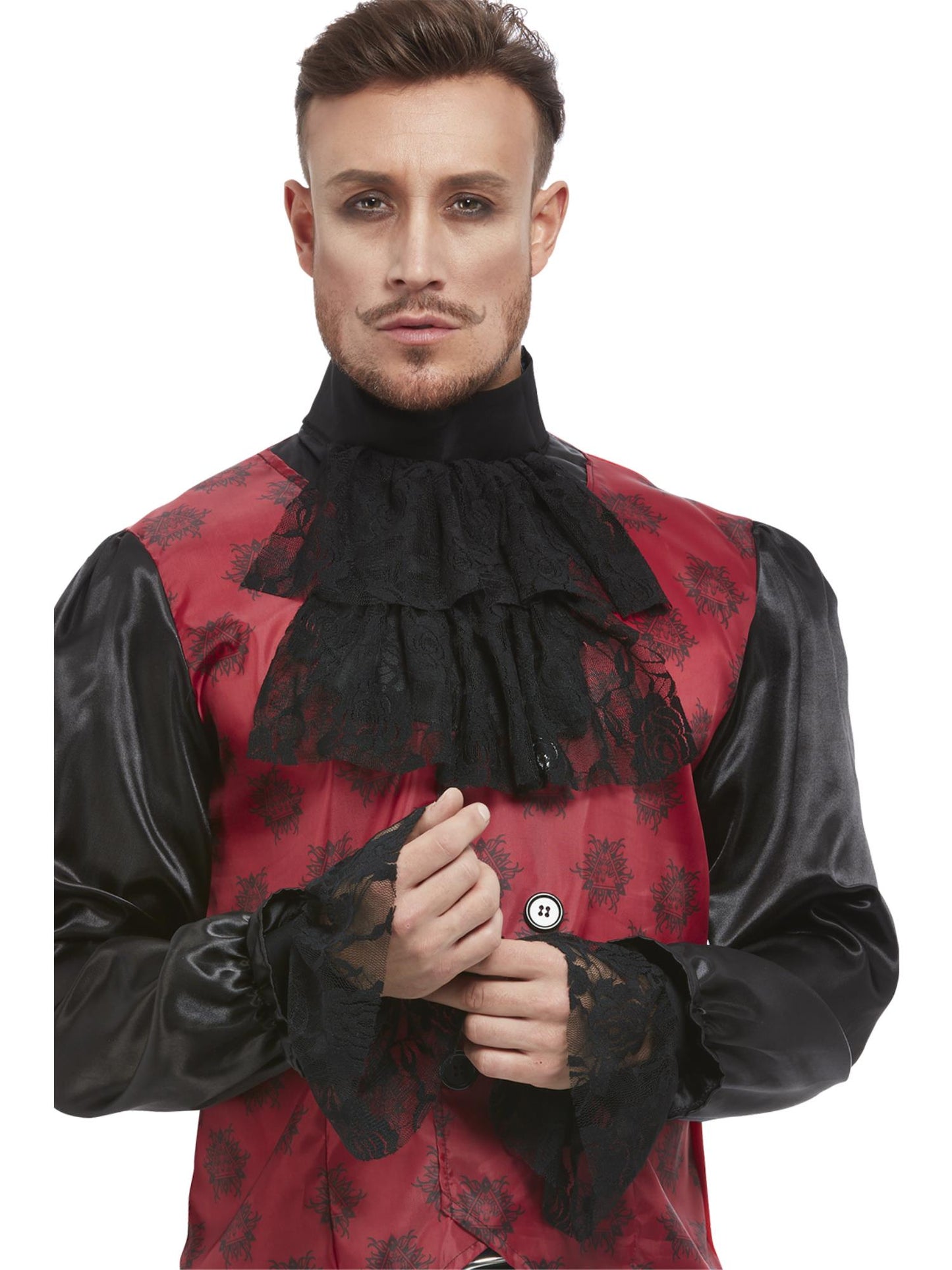 Cravat & Cuff Set, Black Wholesale