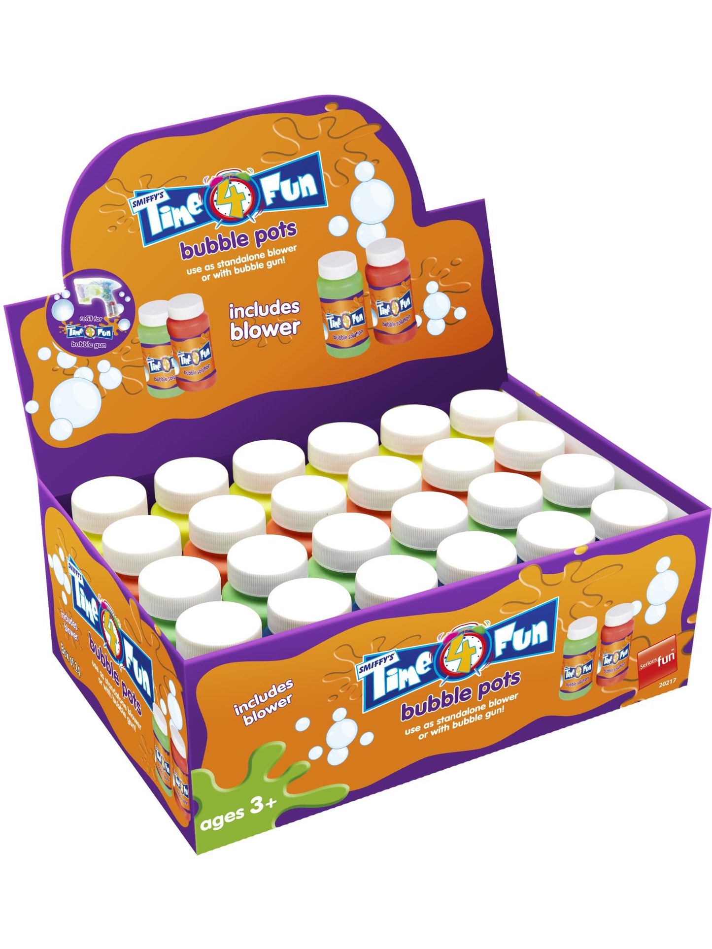 Tubes à bulles de savon, recharge pour pistolet à bulles, souffleur inclus, 24