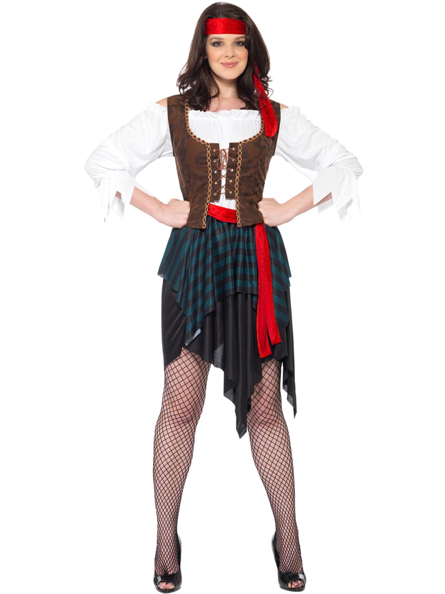 Pirate Lady Costume, Brown Wholesale