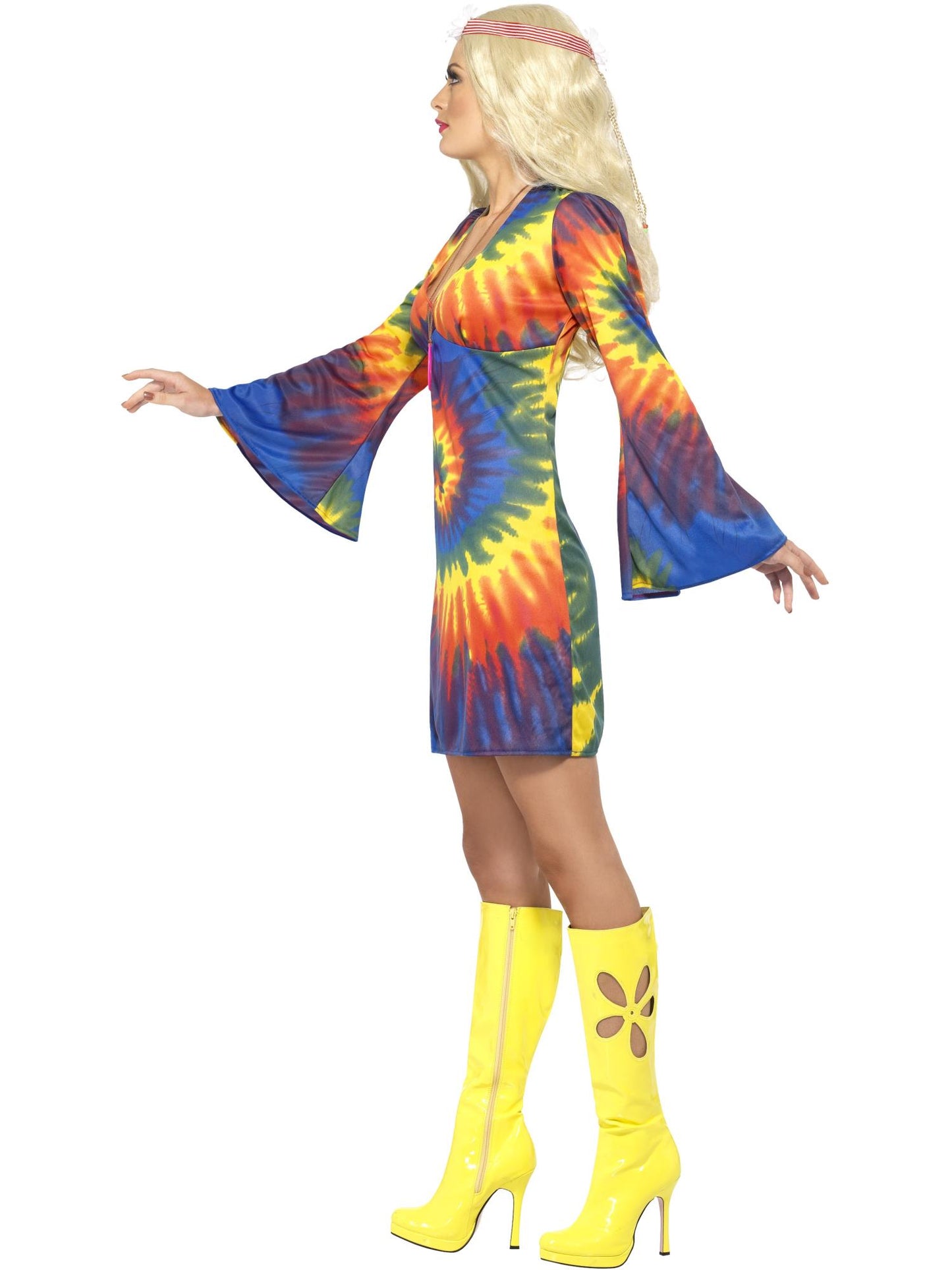 Disfraz Tie Dye de los 60, con vestido