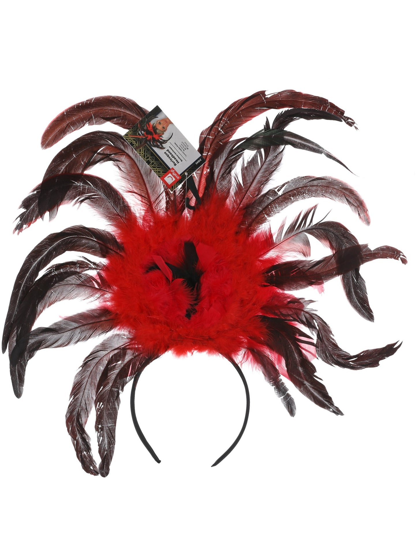 Diadema burlesque con plumas
