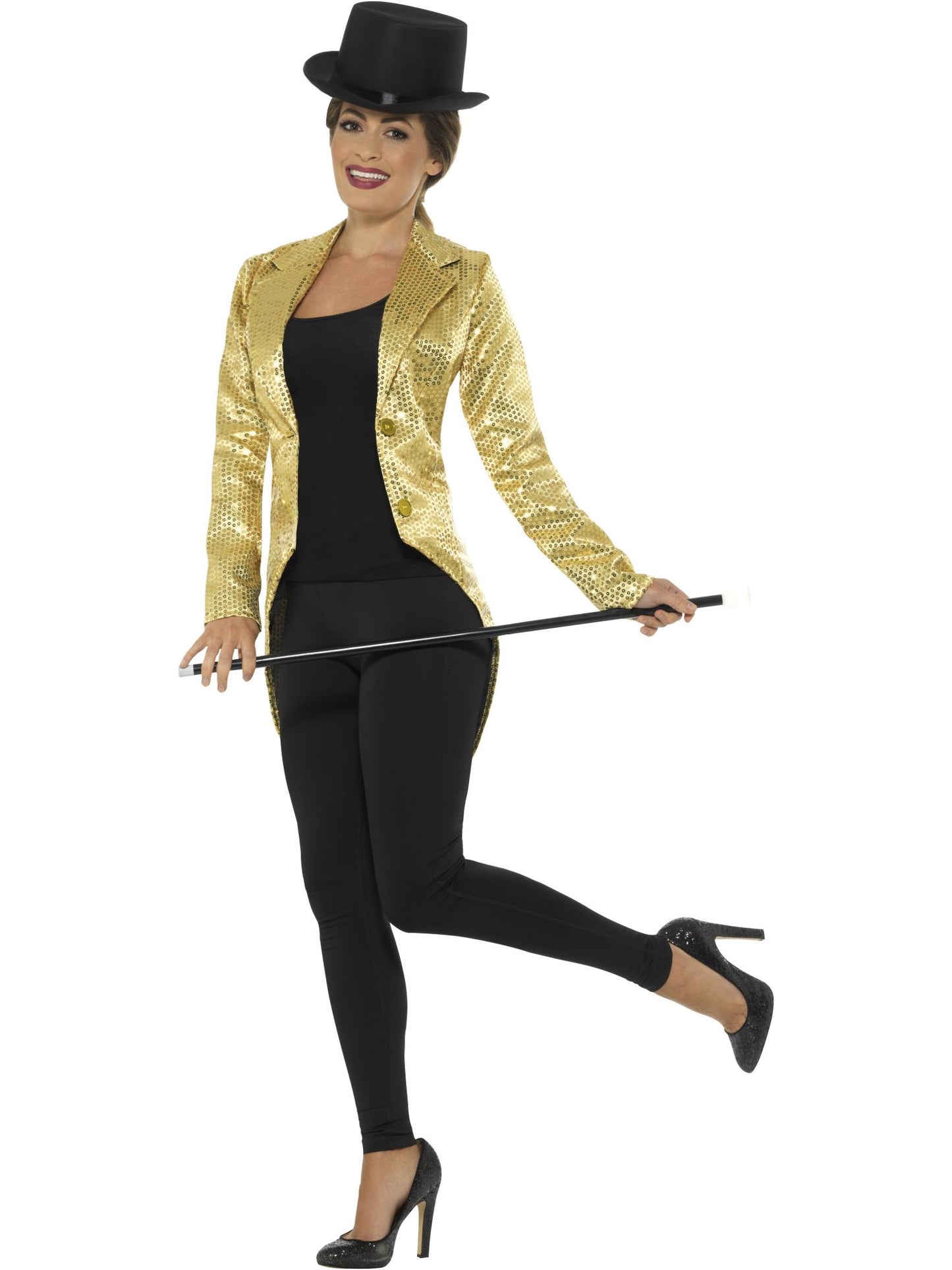 Queue-de-pie à sequins, doré, pour femme