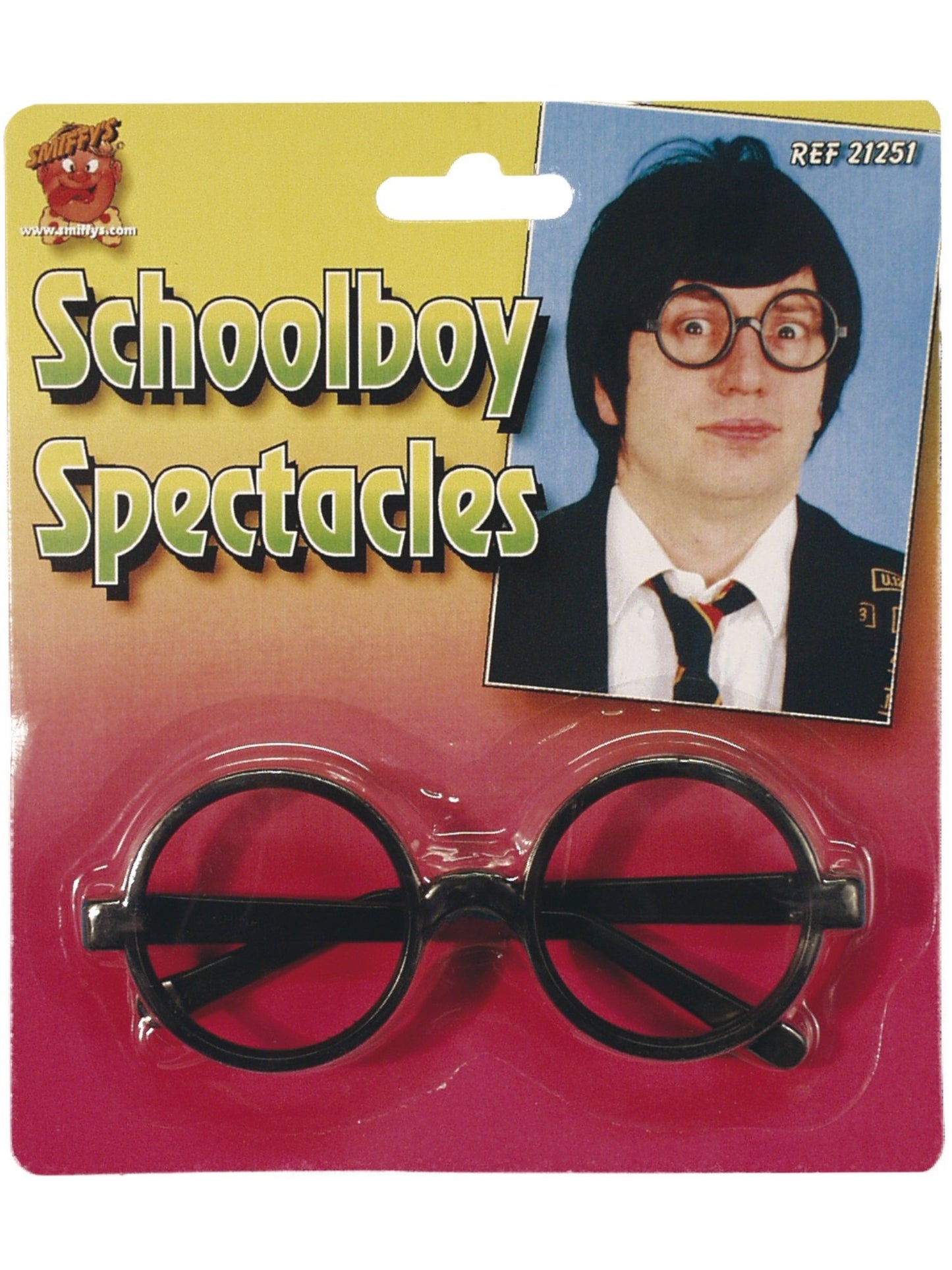 Lunettes d'écolier, noires, sans verres