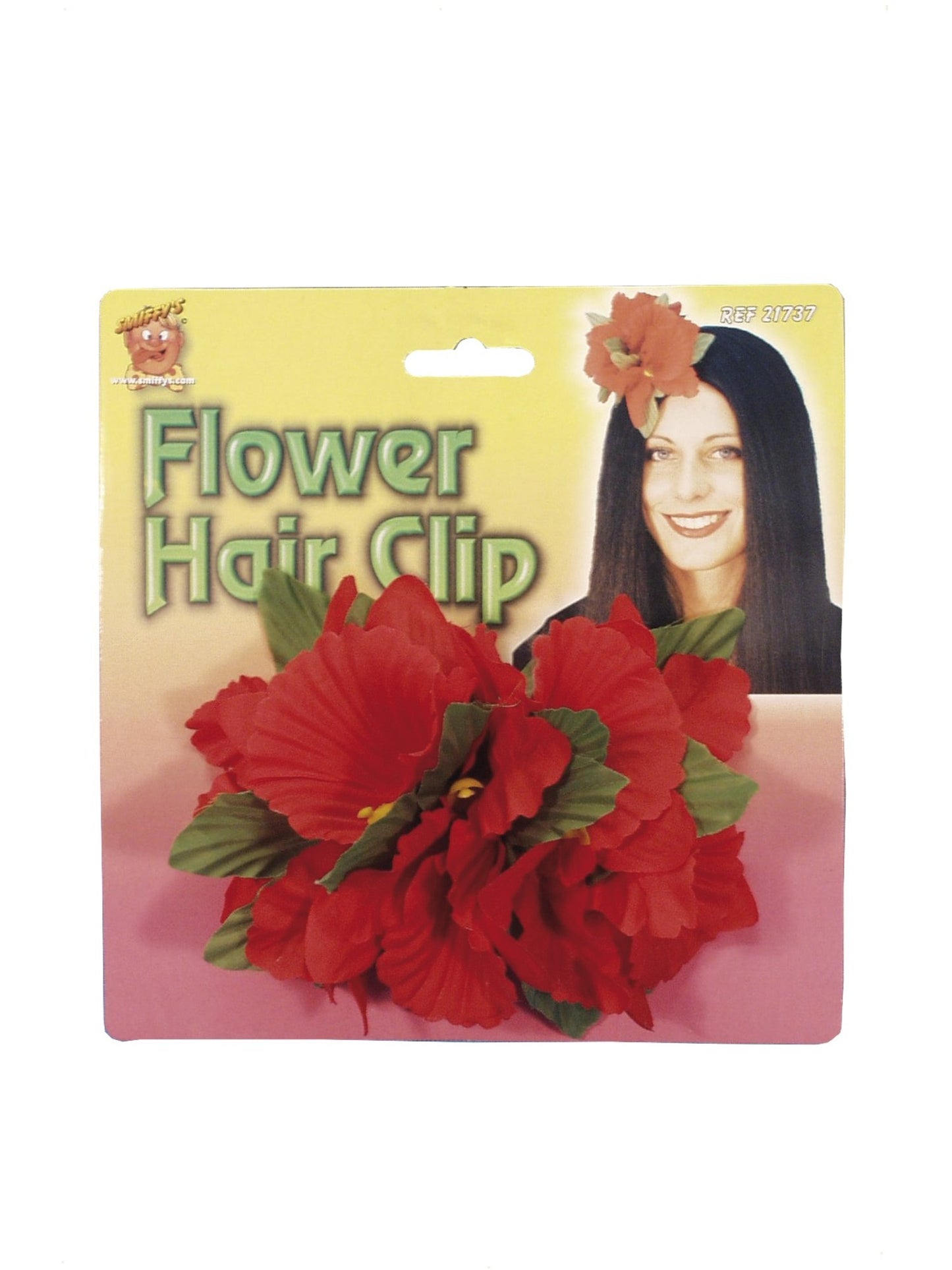 Hawaiian Flower Hair Clip, Red Wholesale