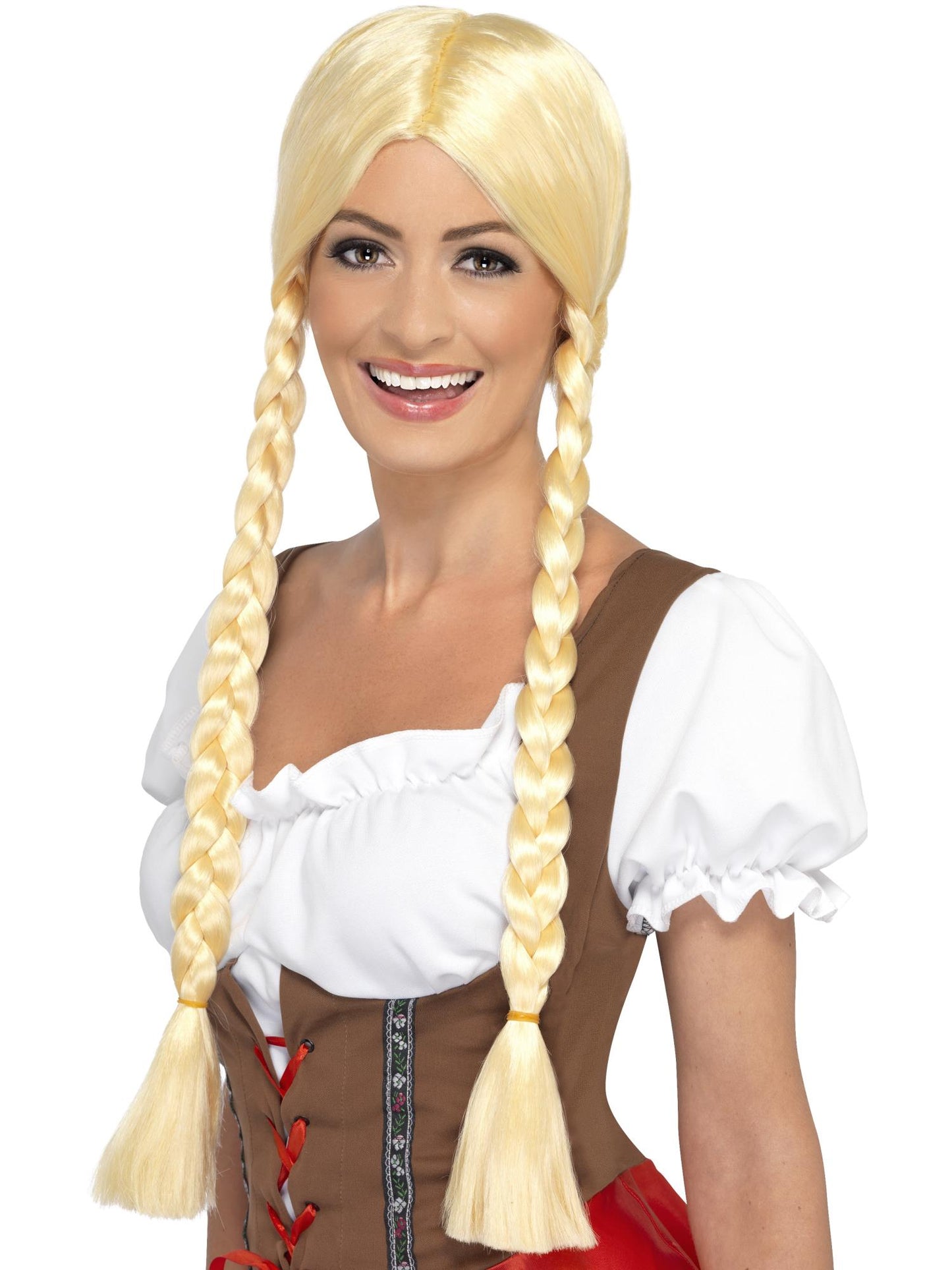 Perruque beauté bavaroise, blonde, tressée