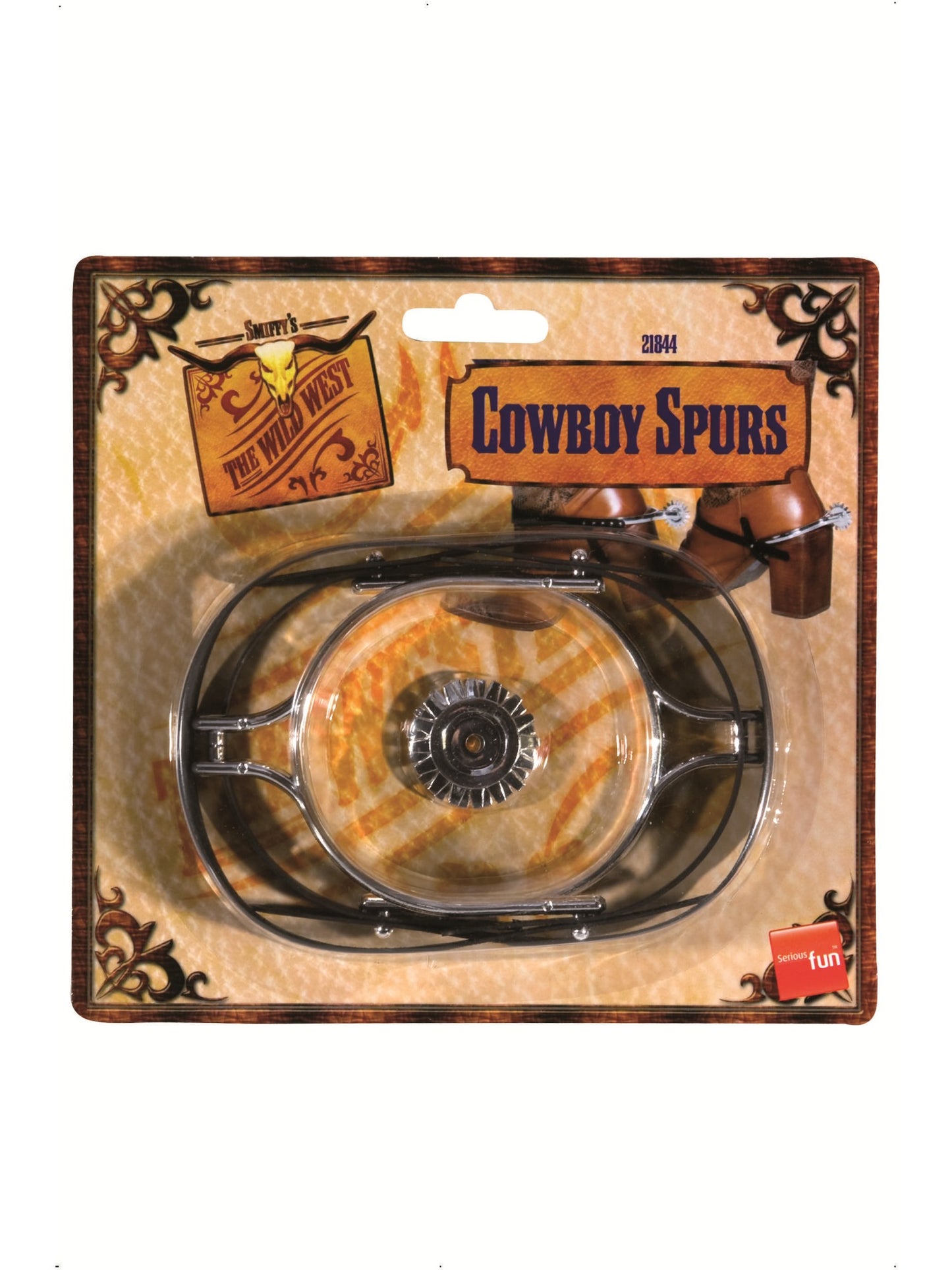 Sporen, Silber, mit schwarzen Riemen