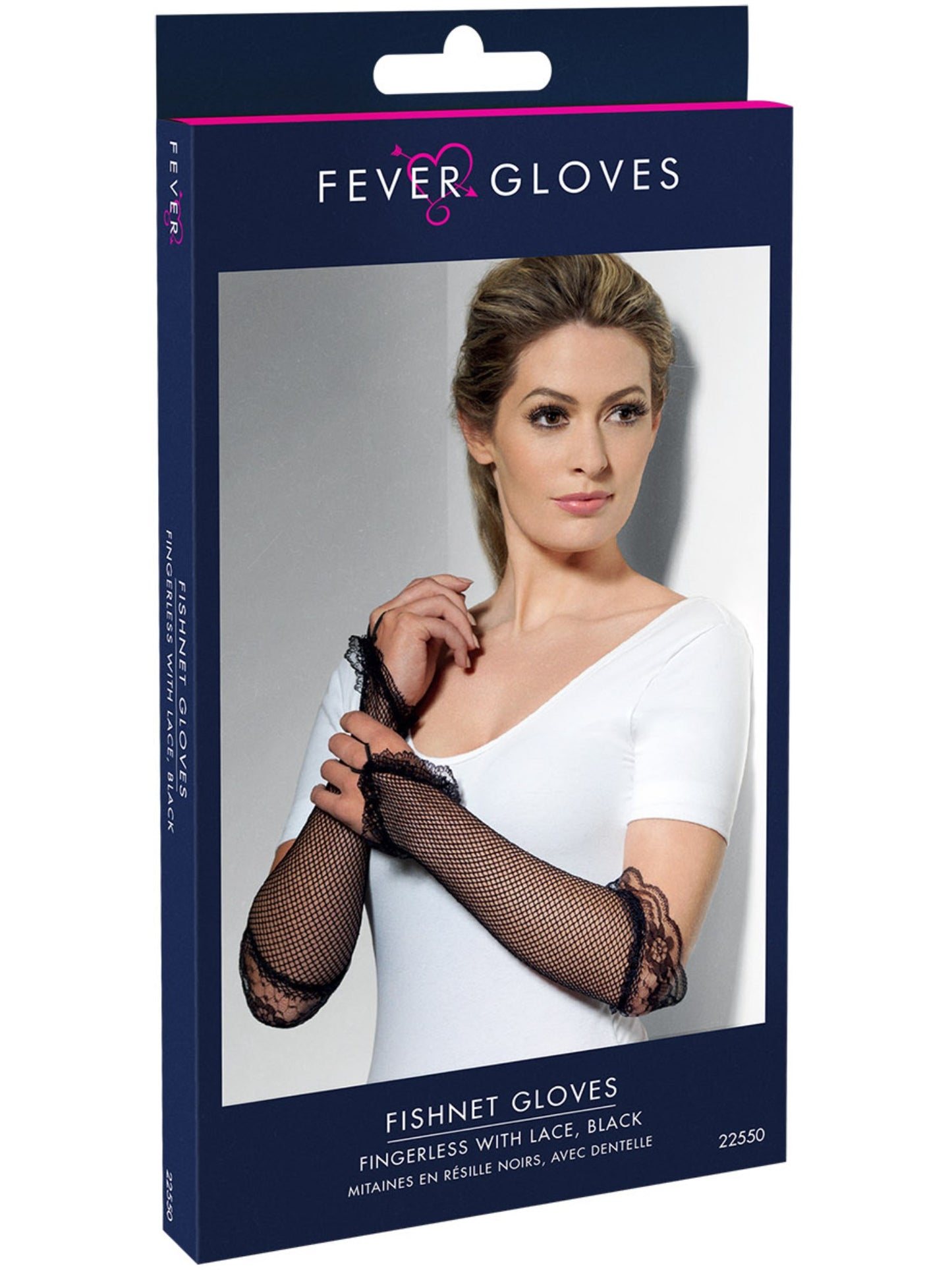 Fingerless Fishnet Gloves Black, Black Wholesale