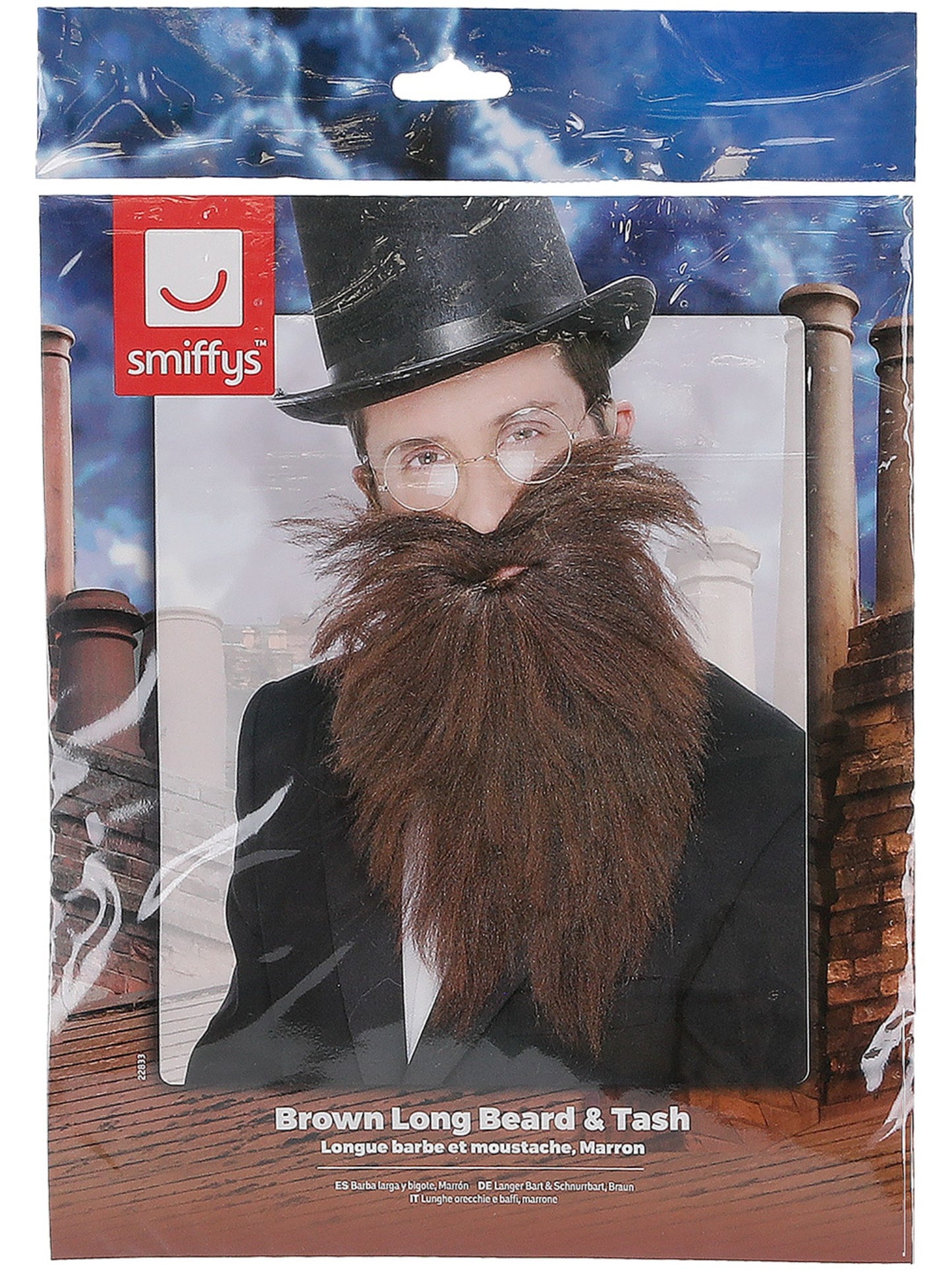 Langer Bart & Schnurrbart, Braun