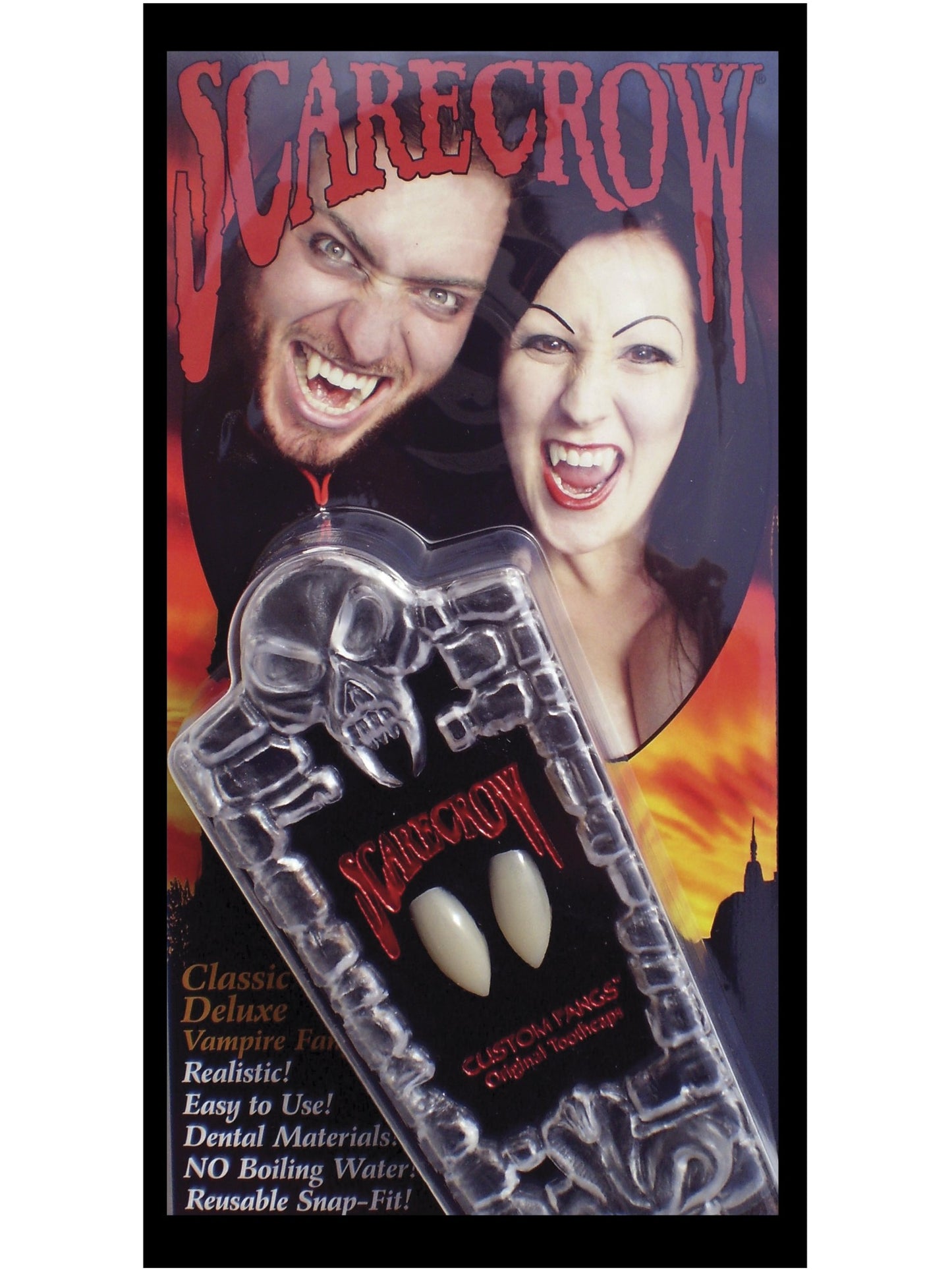 Scarecrow Deluxe Classic Vampire Fangs, White Wholesale