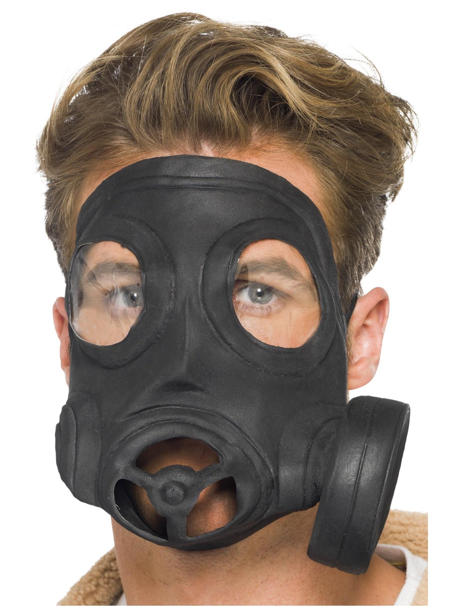 Máscara de gas, negra, latex