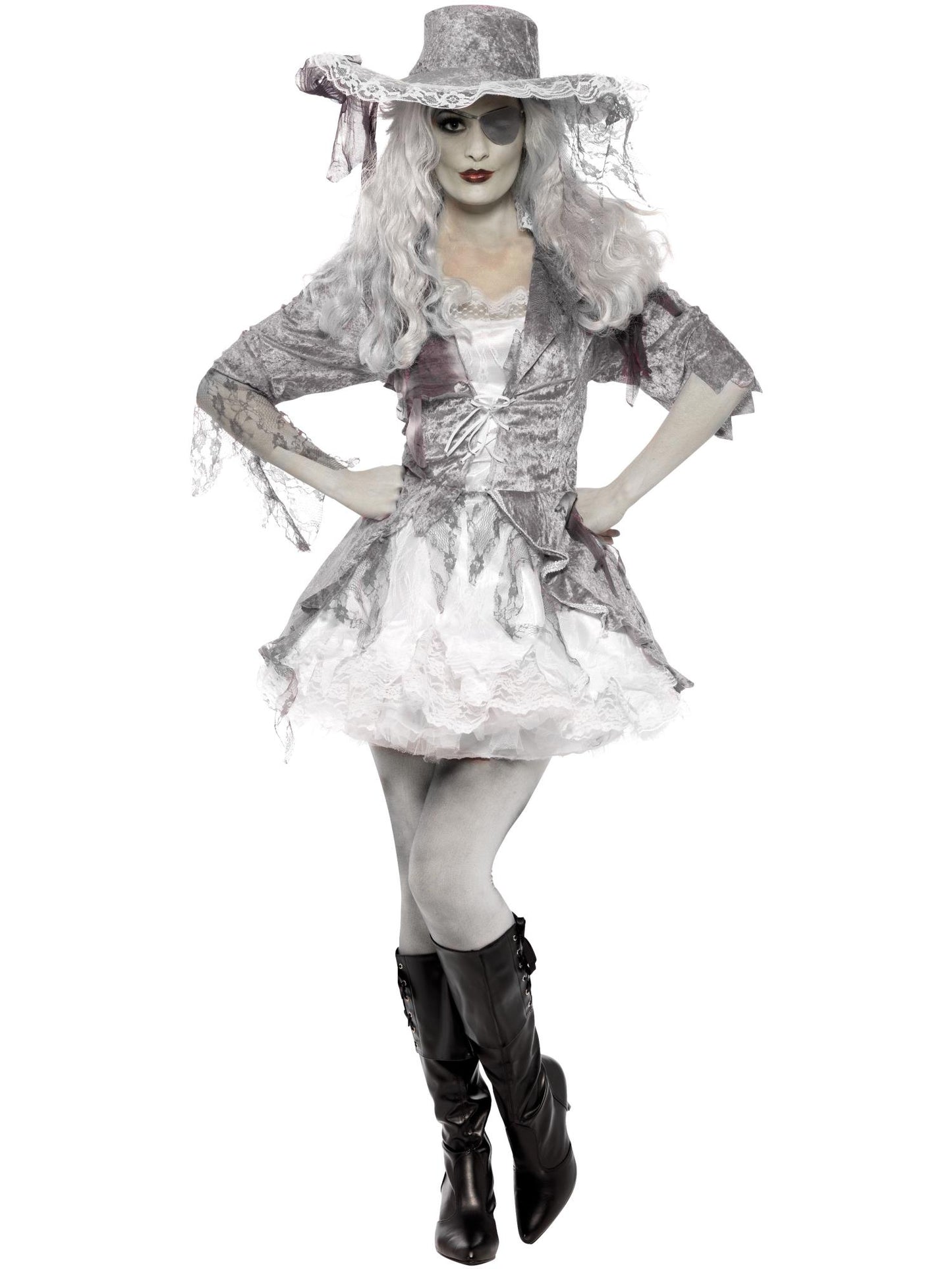Deluxe Ghost Ship Pirate Treasure Costume, Grey Wholesale