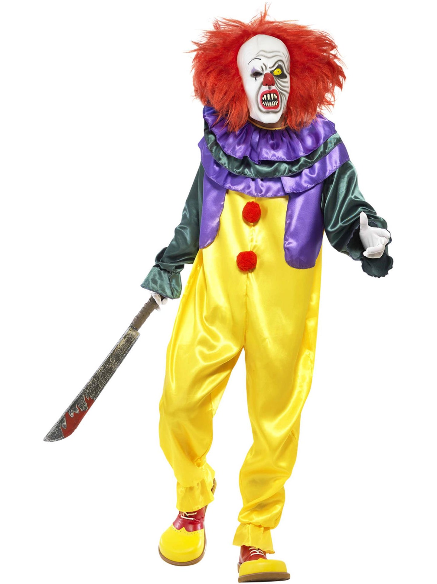 Classic Horror Clown Costume, Multi-Coloured Wholesale
