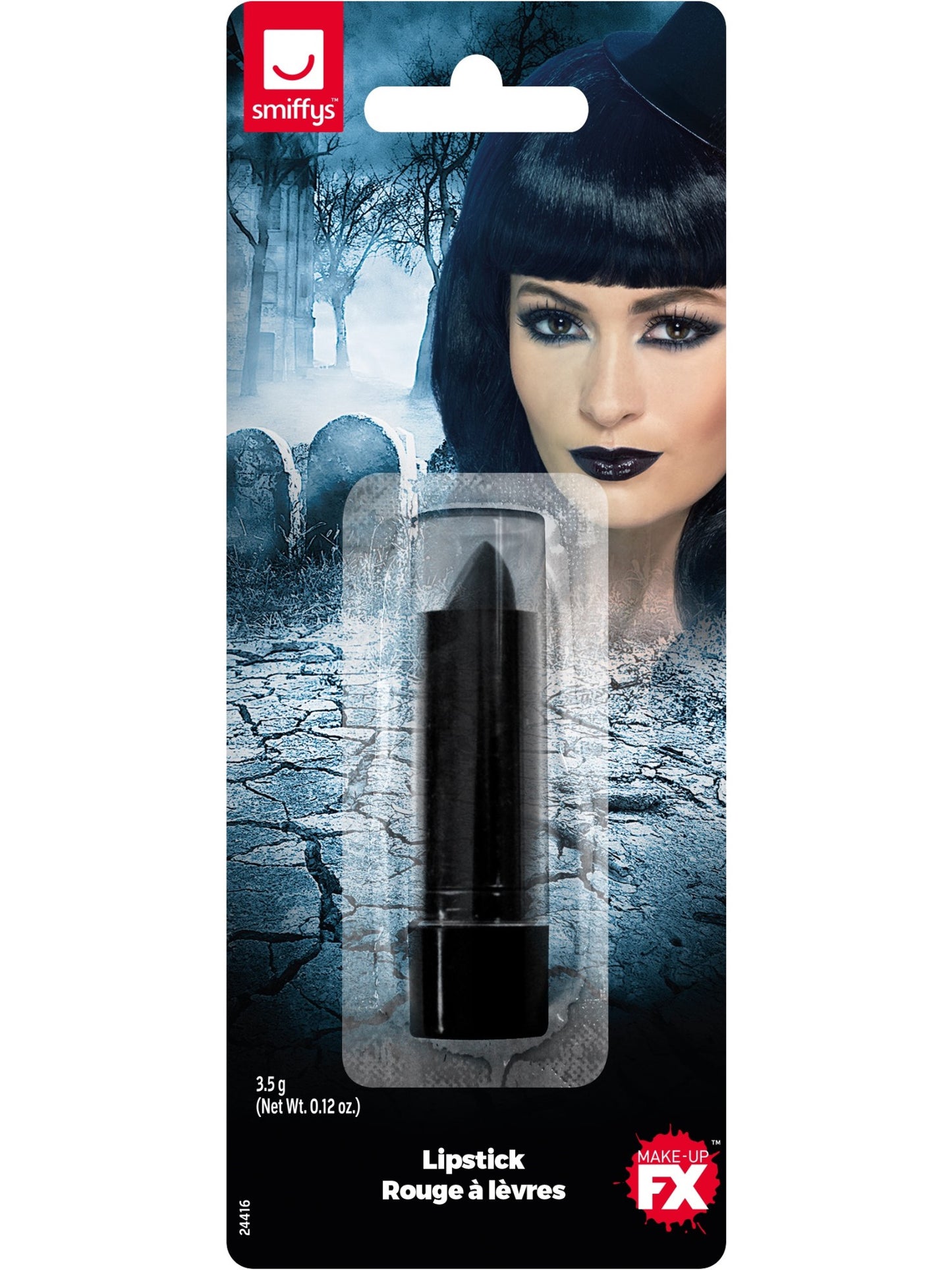 Smiffys Make-Up FX, Lipstick, Black Wholesale