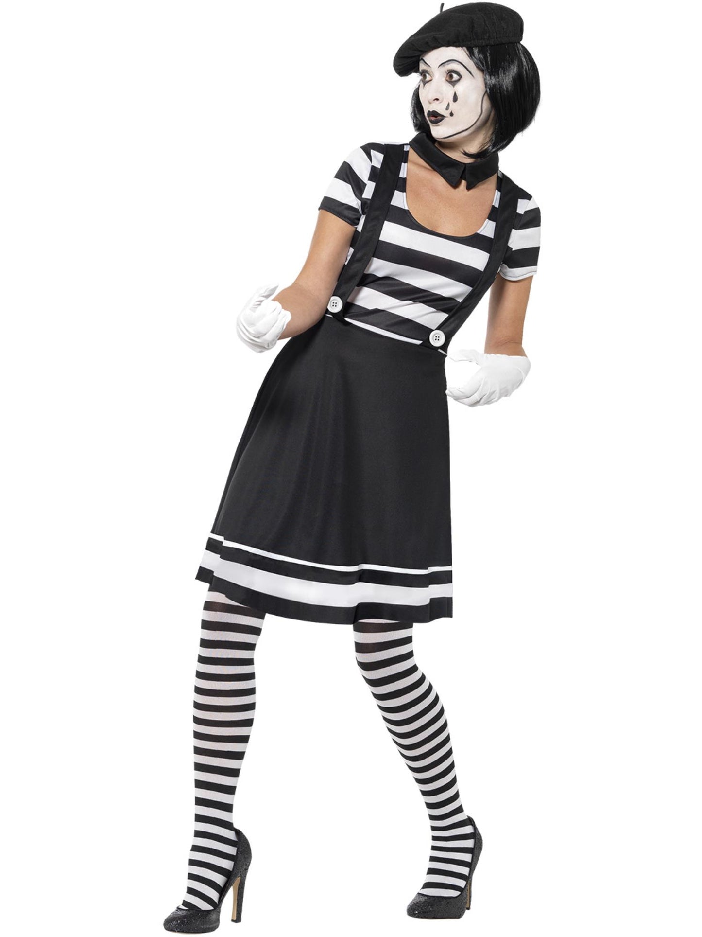 Lady Mime Artist Costume, Black Wholesale