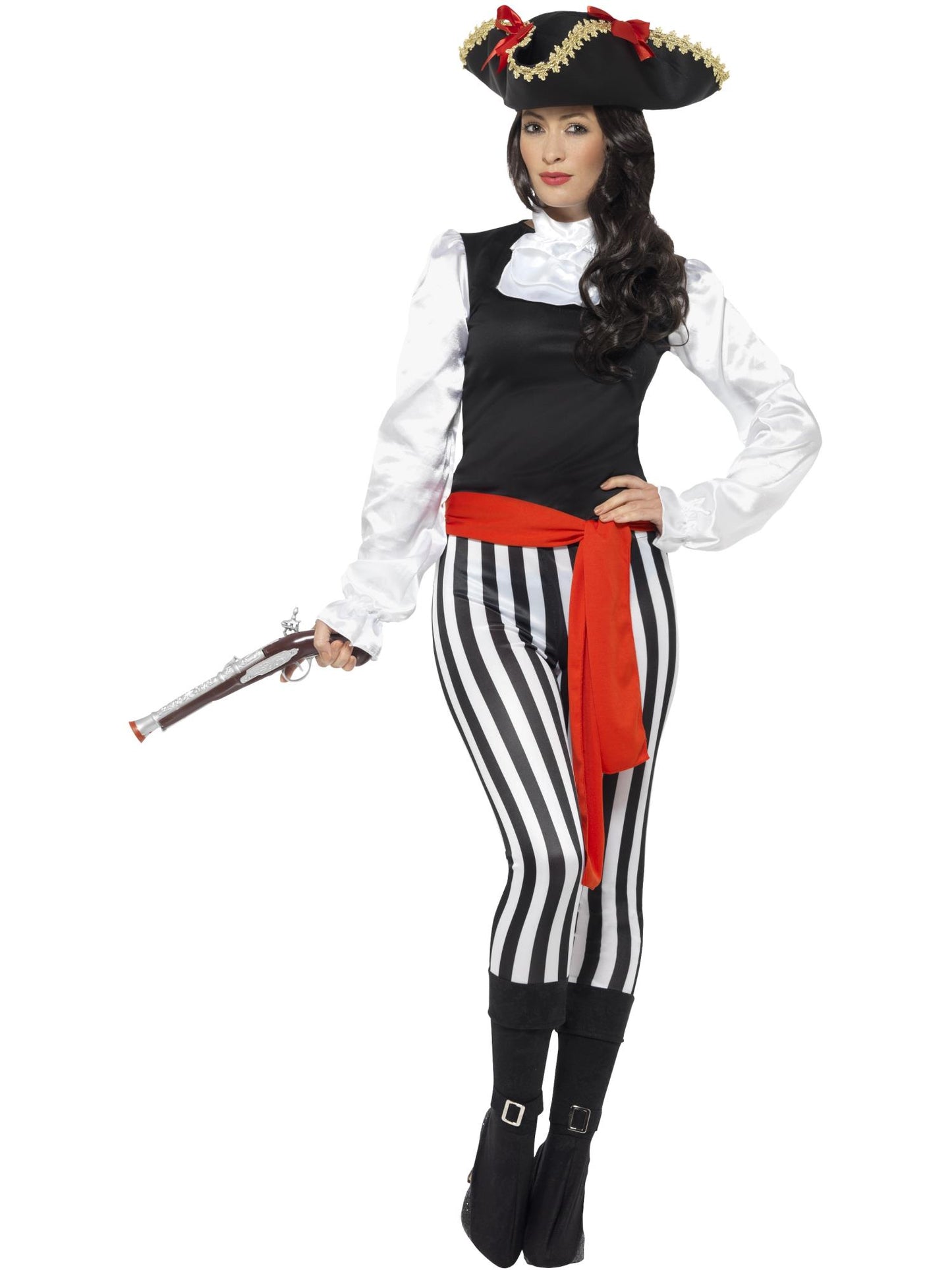 Pirate Lady Costume, with Top, Black Wholesale
