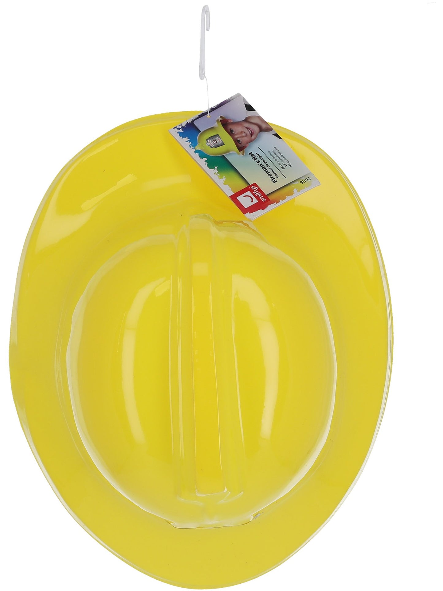 Casco de bombero, amarillo, con placa