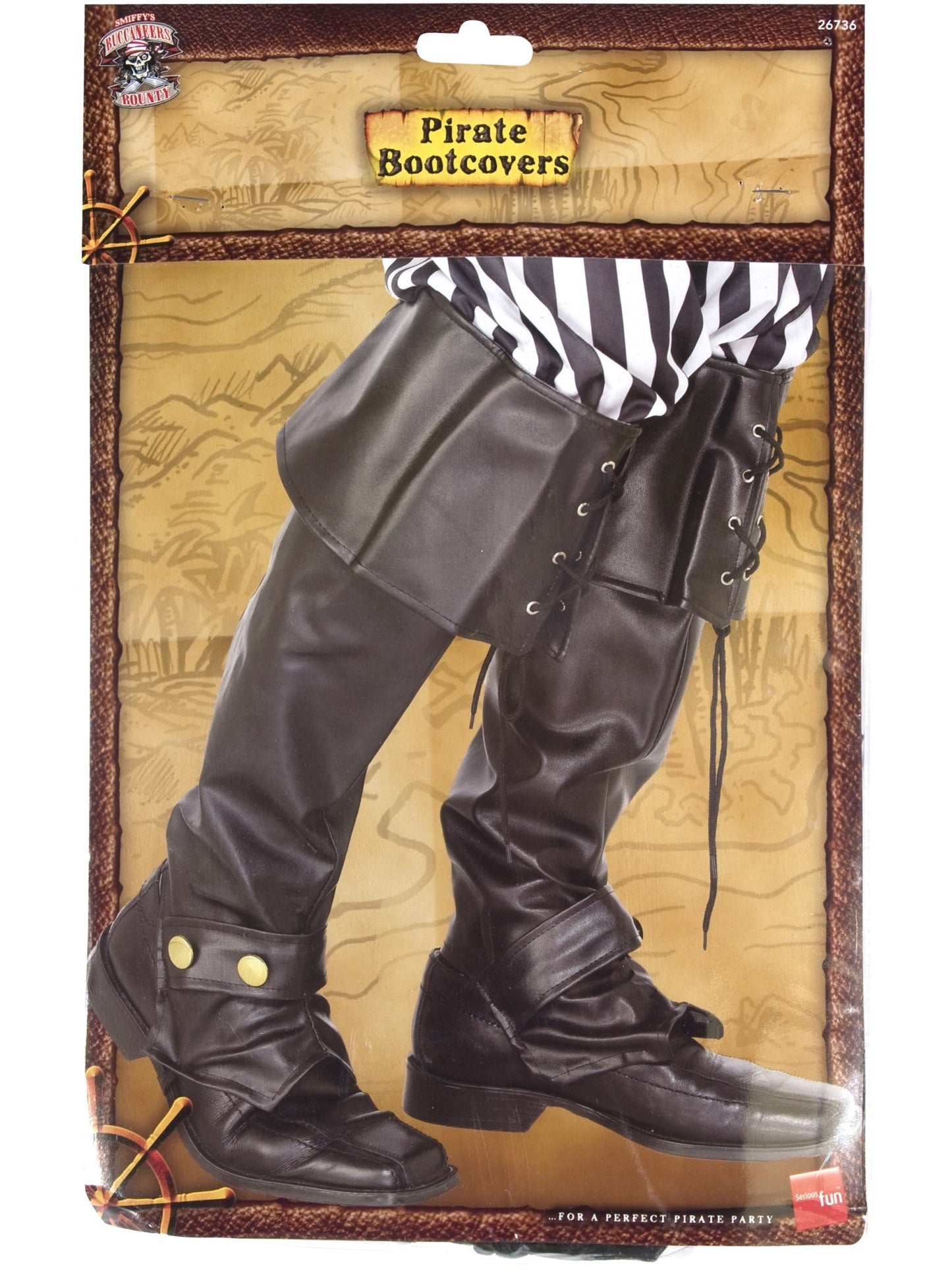 Piraten-Überschuhe, Schwarz, Deluxe