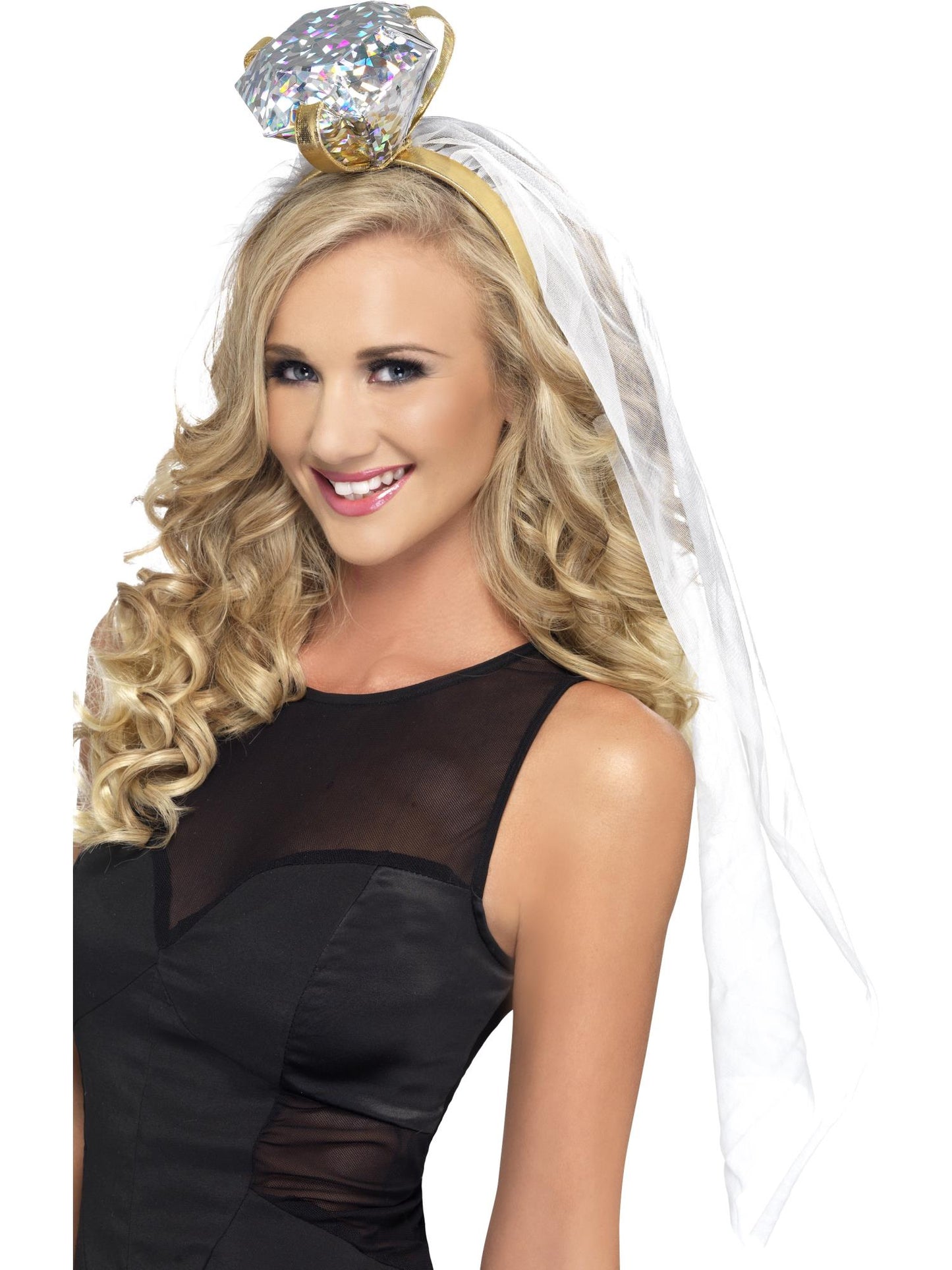 Hen Night Ring Headband, White Wholesale
