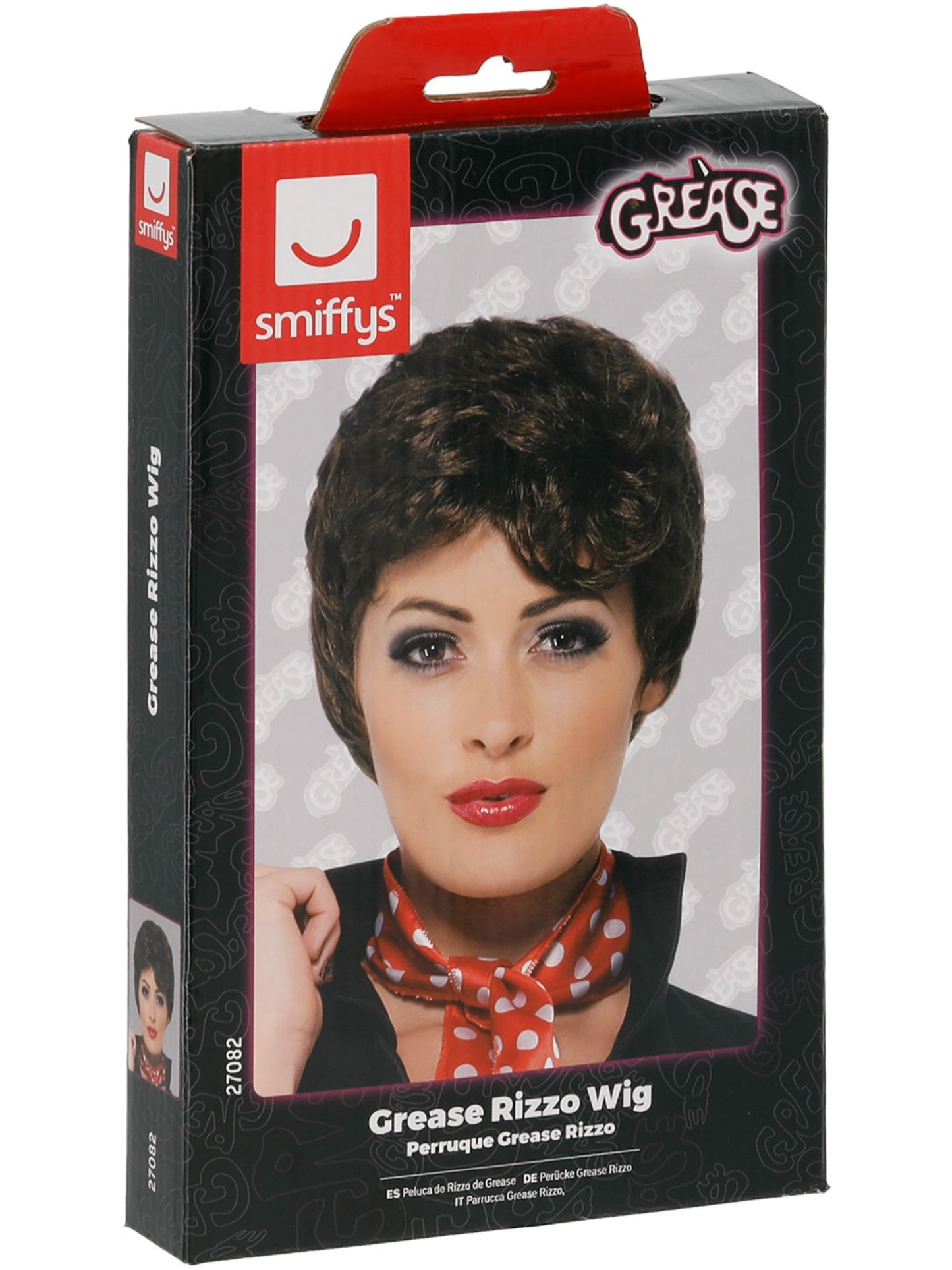 Peluca de Rizzo de Grease, Marrón, Corta