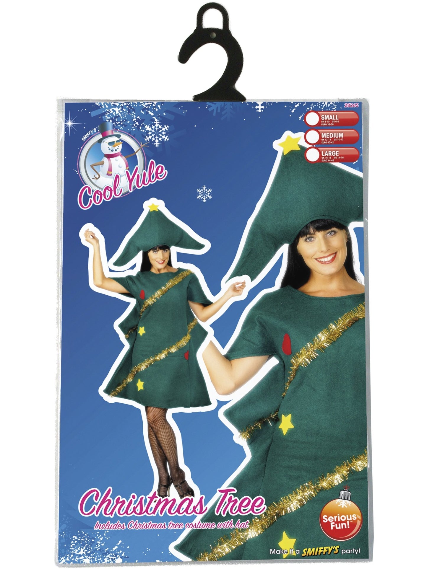 Kostüm Weihnachtsbaum, Grün, mit Tunika und Hut
