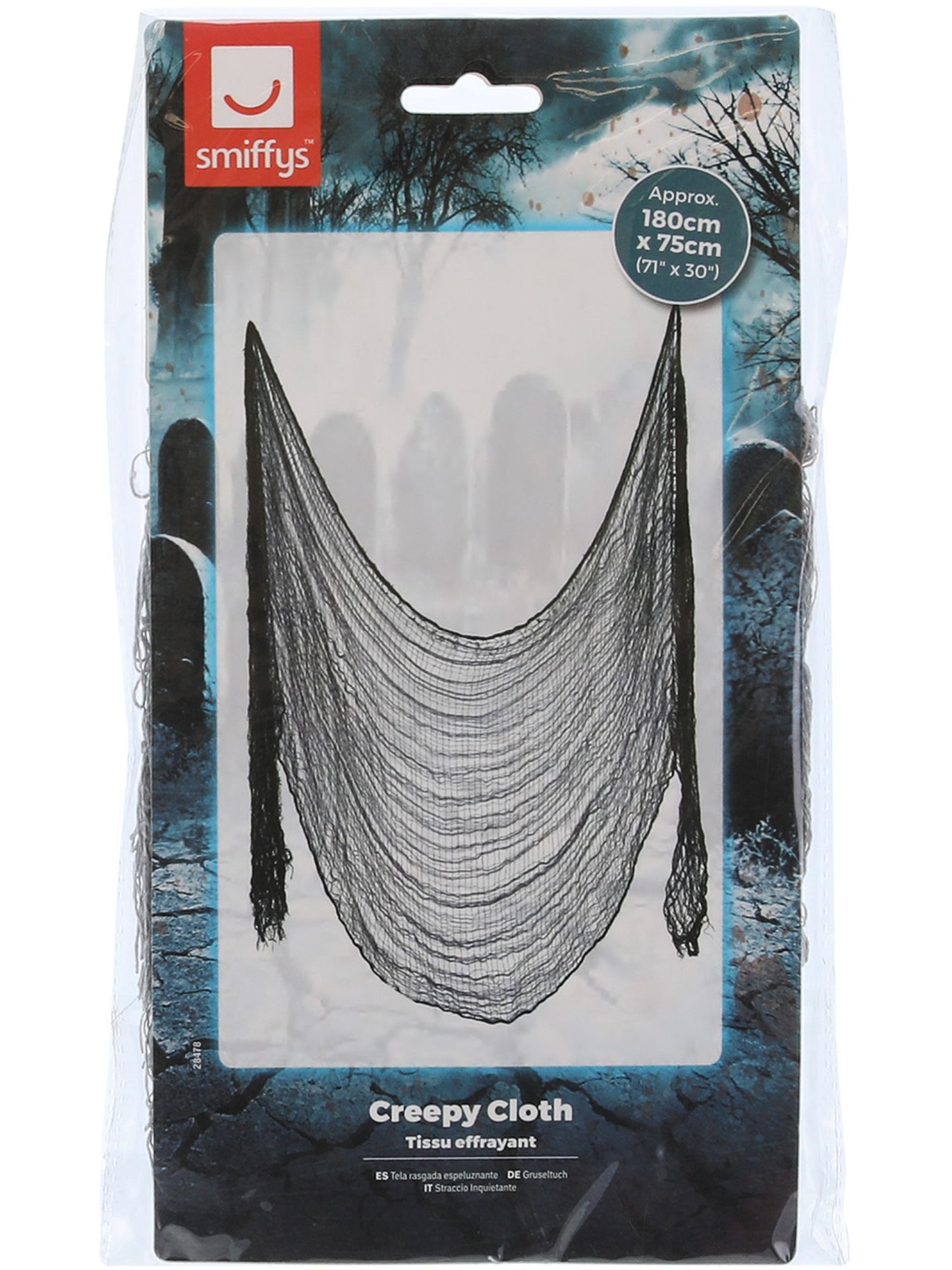 Tissu effrayant, Gris, 75 cm/180 cm