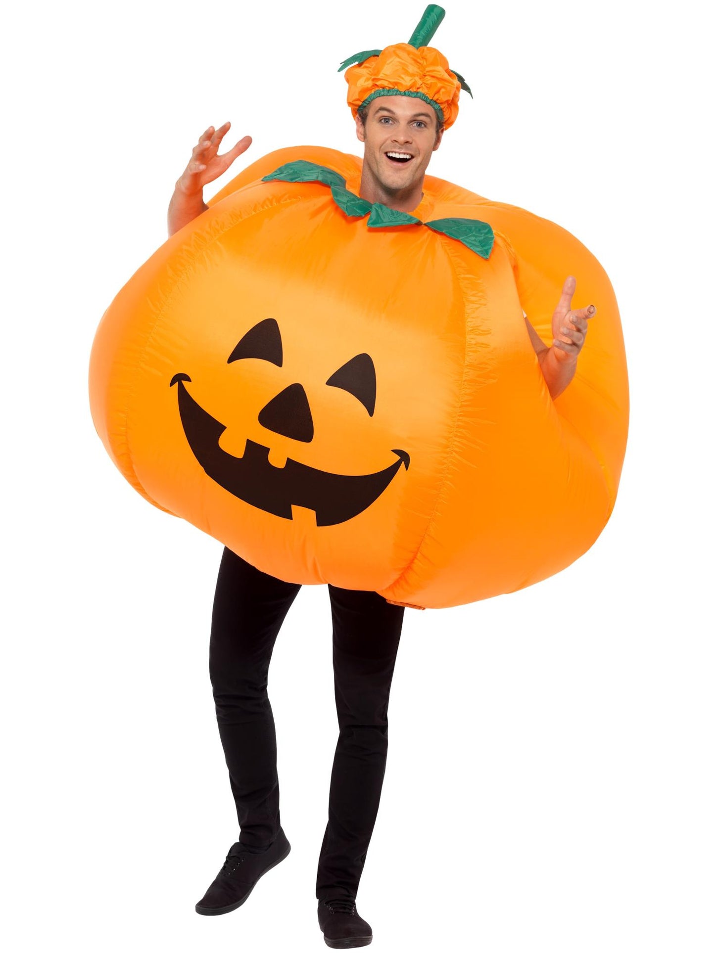 Costume citrouille gonflable, avec ventilateur, combinaisonet chapeau