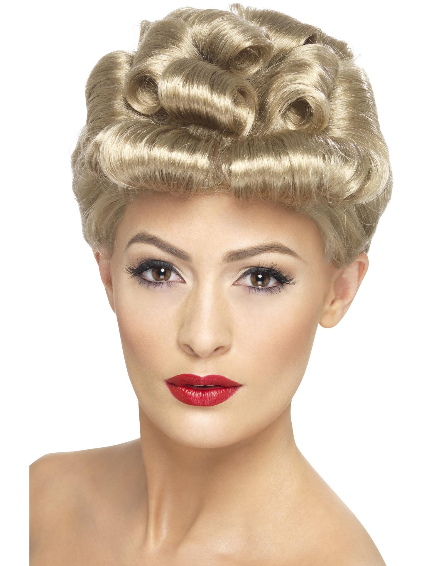 40er Vintage Perücke, Blond, mit Locken