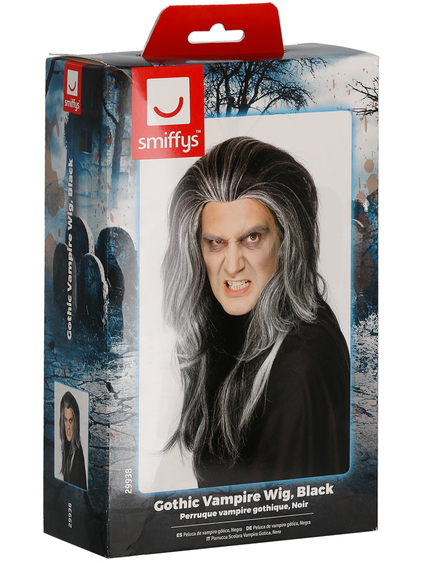 Gothic Vampire Wig, Black Wholesale