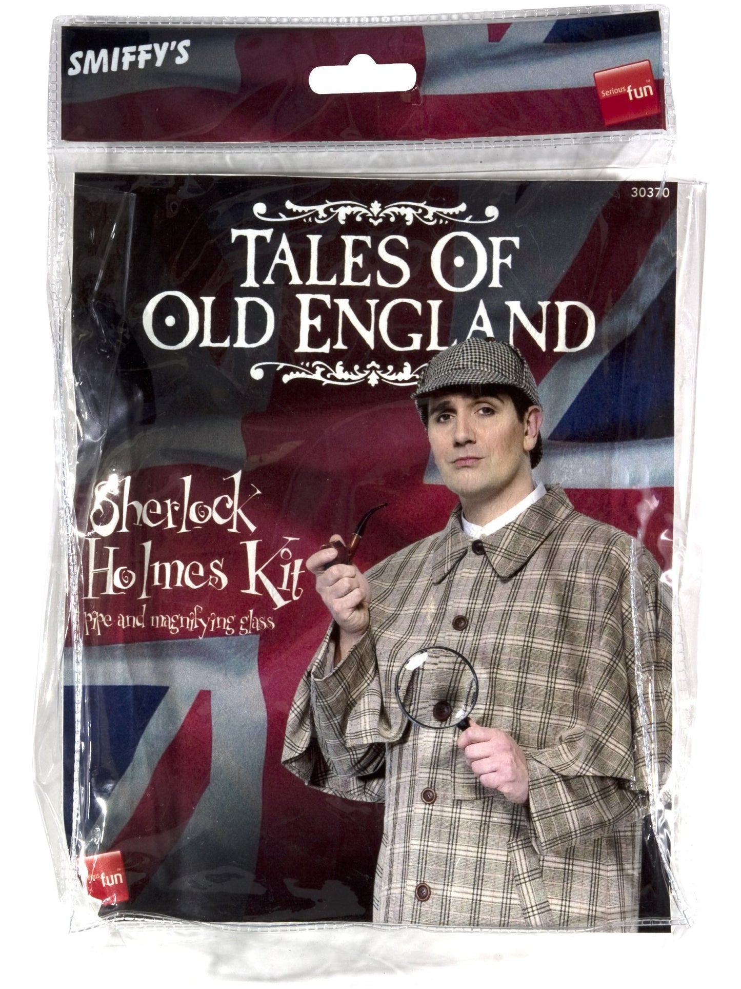 Sherlock Holmes Set aus der tales of Old England Kollektion, Braun, mit Pfeife Lupe