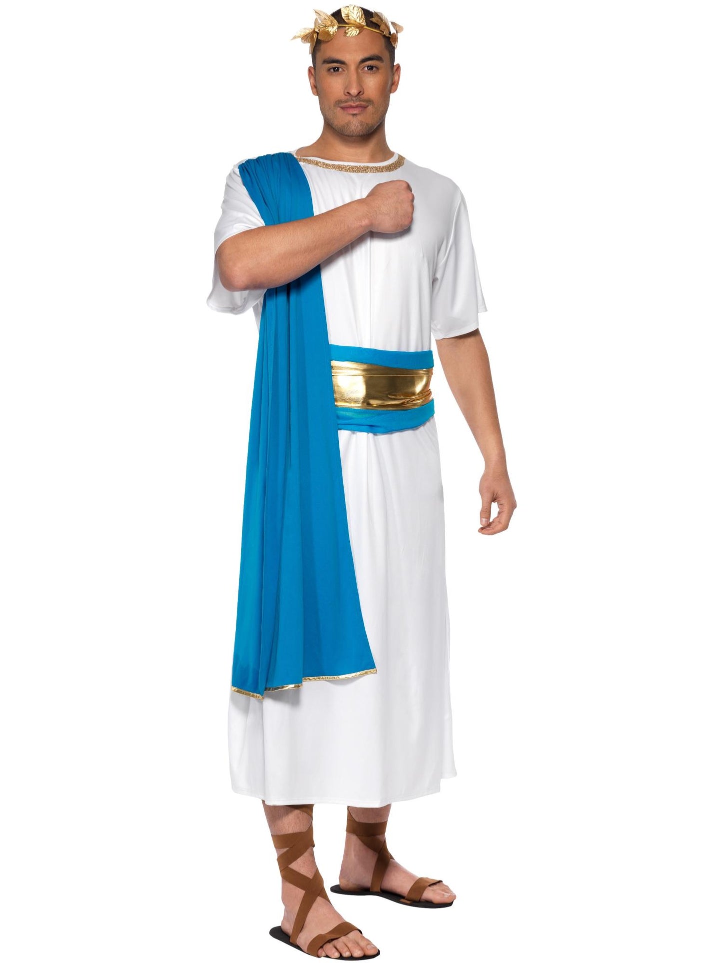 Costume de sénateur romain, robe, ceinture et coiffe