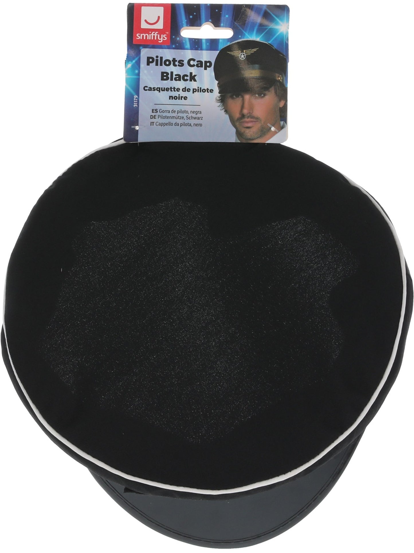 Casquette de pilote, noire