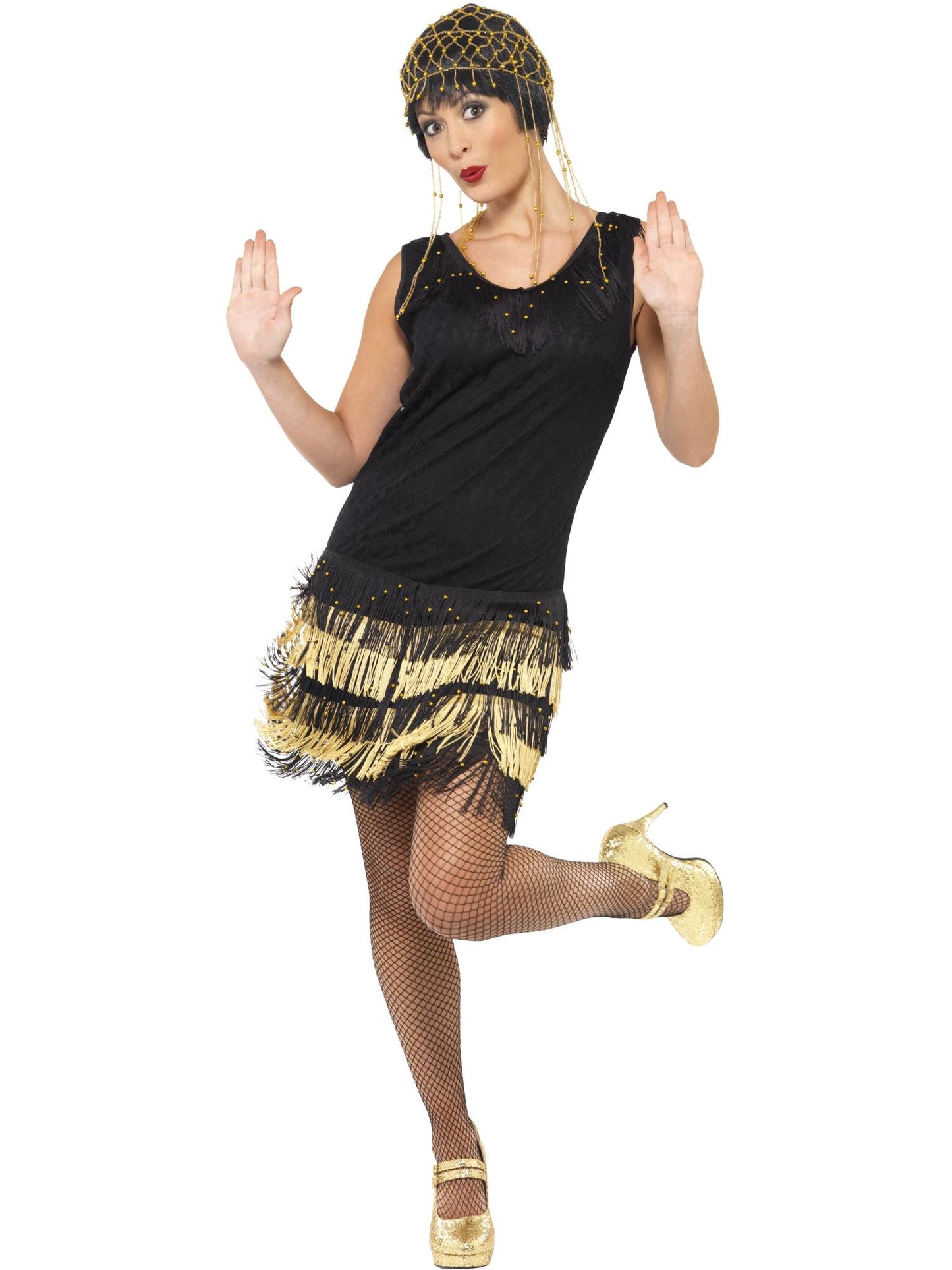 20s Fringed Flapper Costume, Black Wholesale
