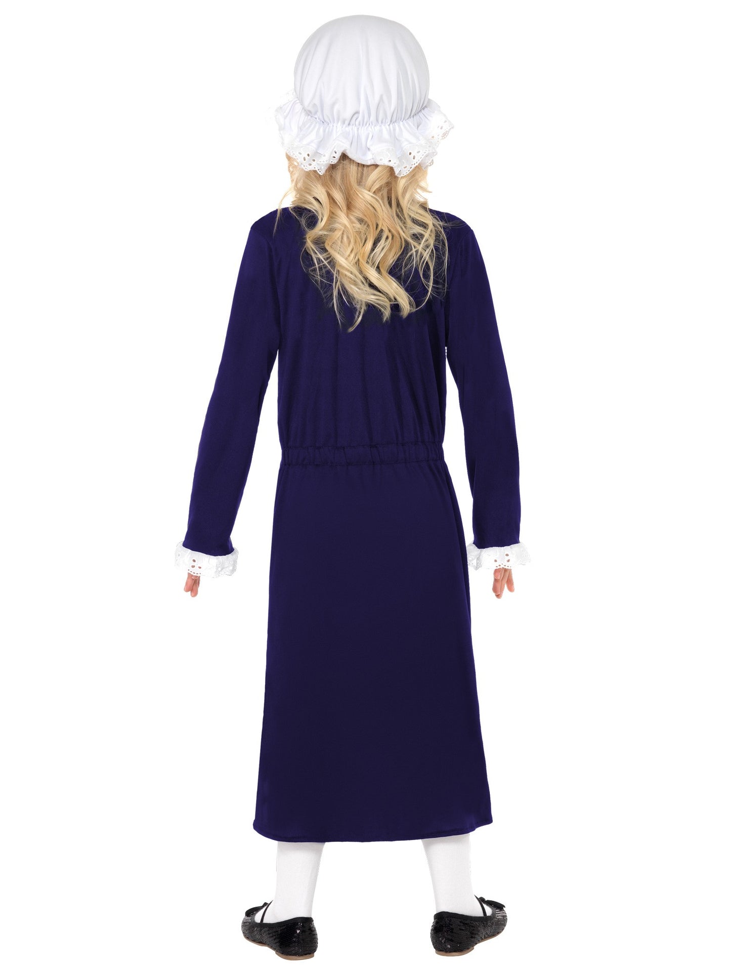 Viktorianisches armes Mädchen Kostüm, Weiß, Kleid mit Schürze und Mütze