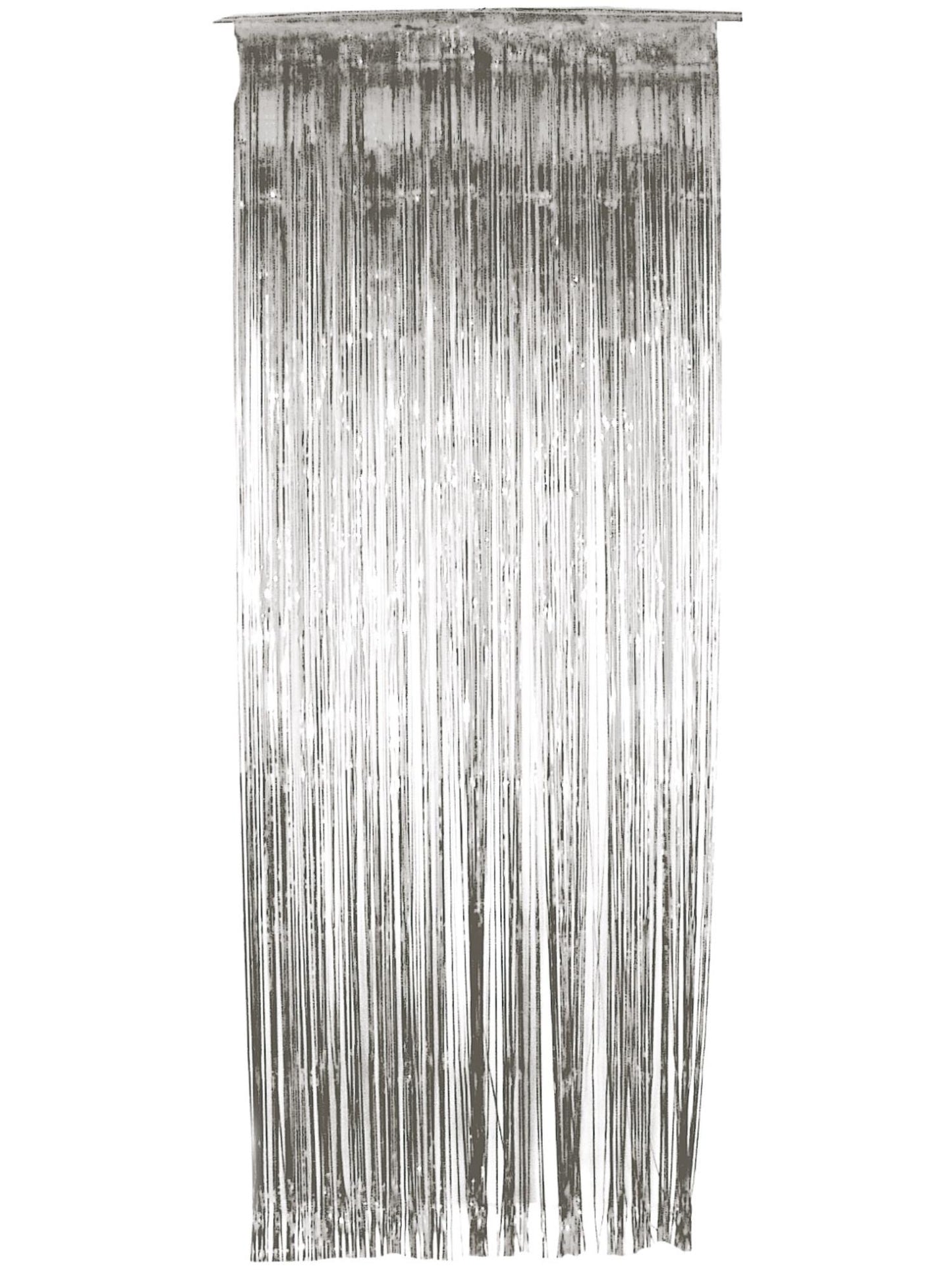 Rideau chatoyant, argent, métallique, 91x244cm/36x96in