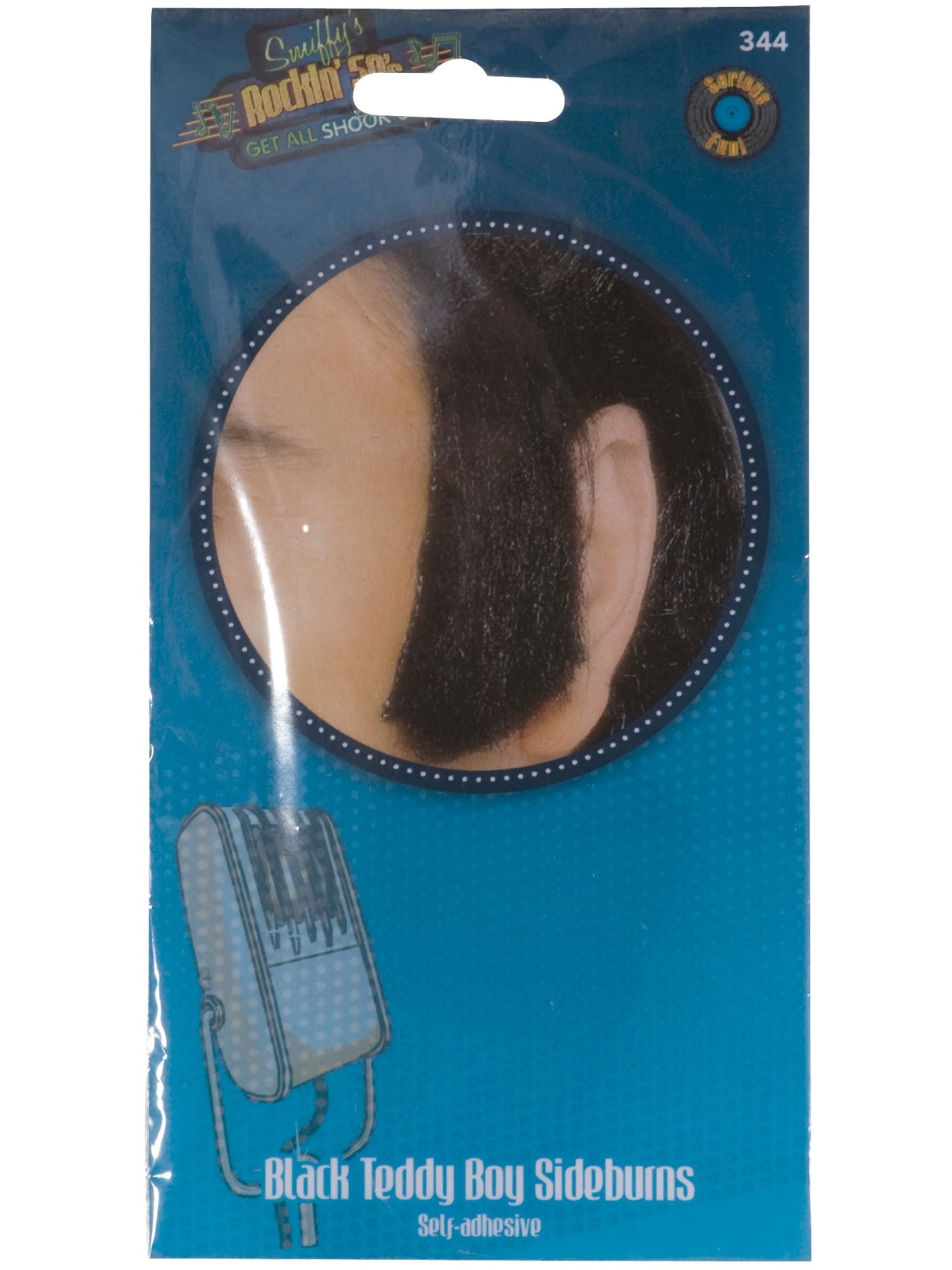 Teddy Boy Sideburns, Black Wholesale