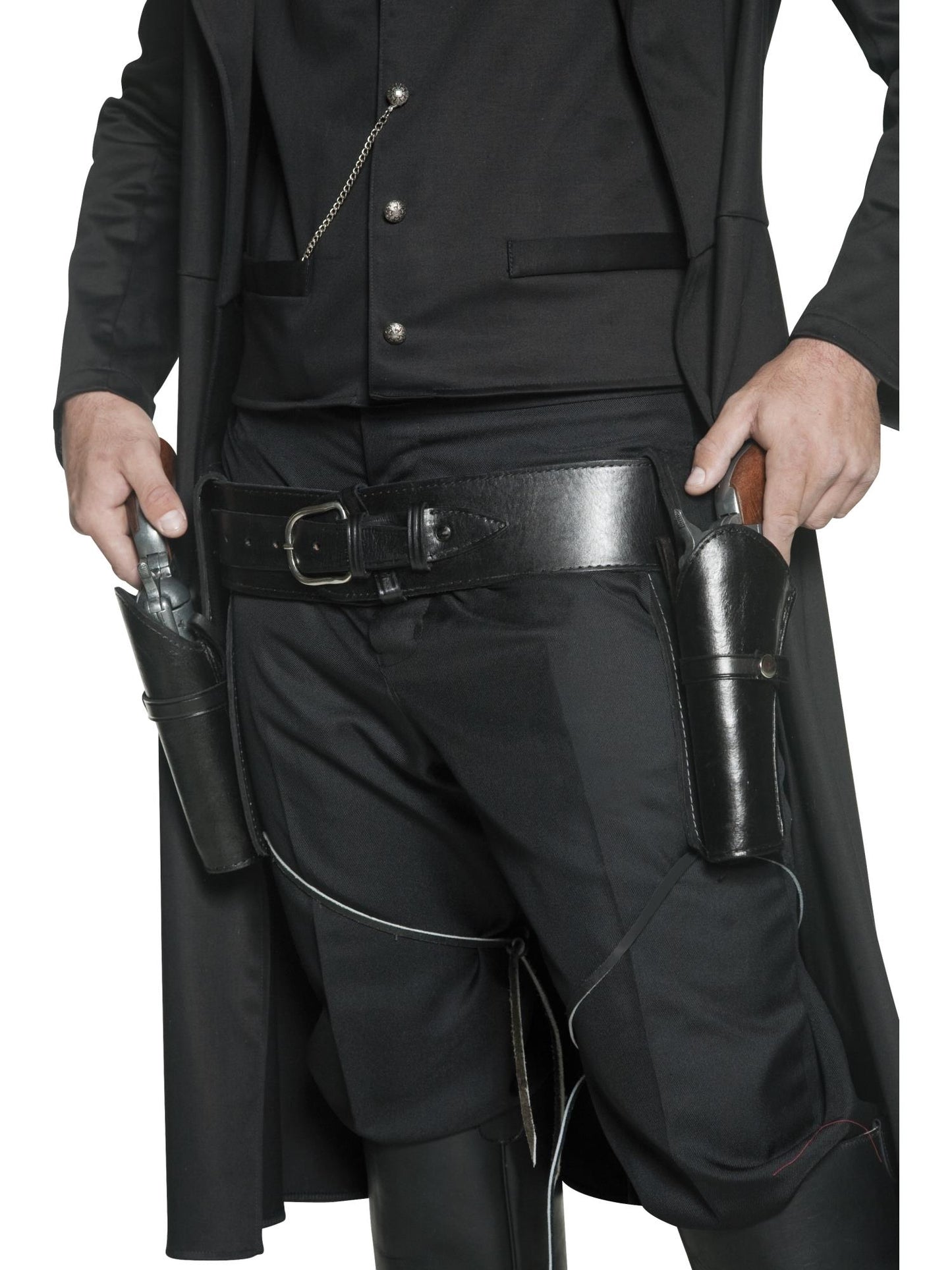 Authentic Western Belt & 2 Holsters, Black Wholesale