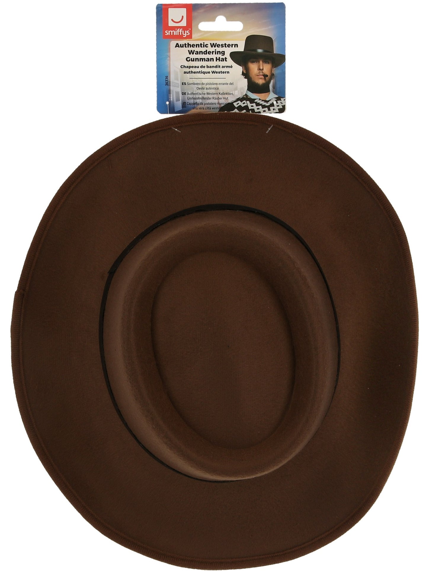 Authentische Western Kollektion, Umherstreifender Räuber Hut, Braun, mit schwarzem Band