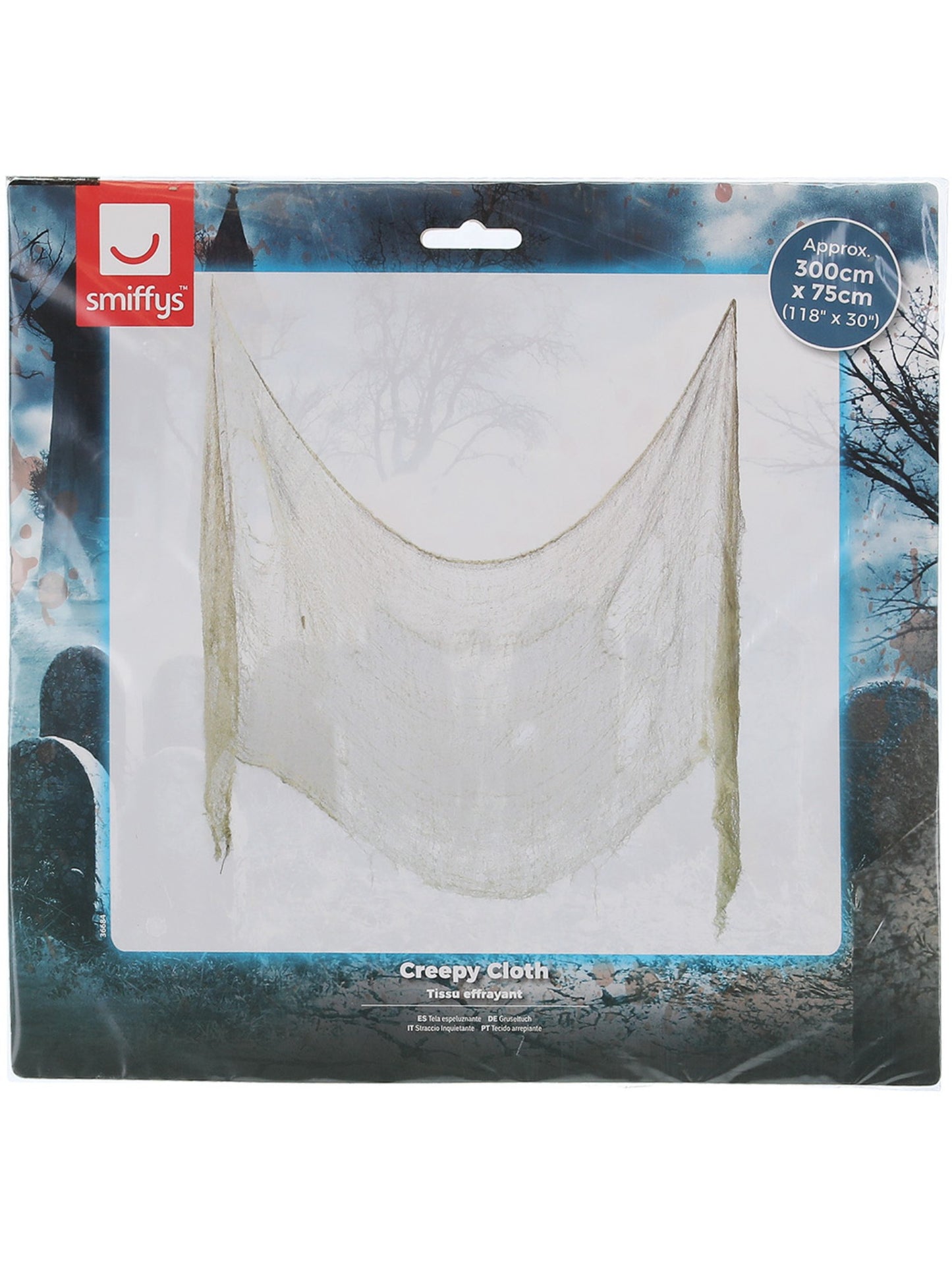 Tissu effrayant, Crème, 75 cm/300cm