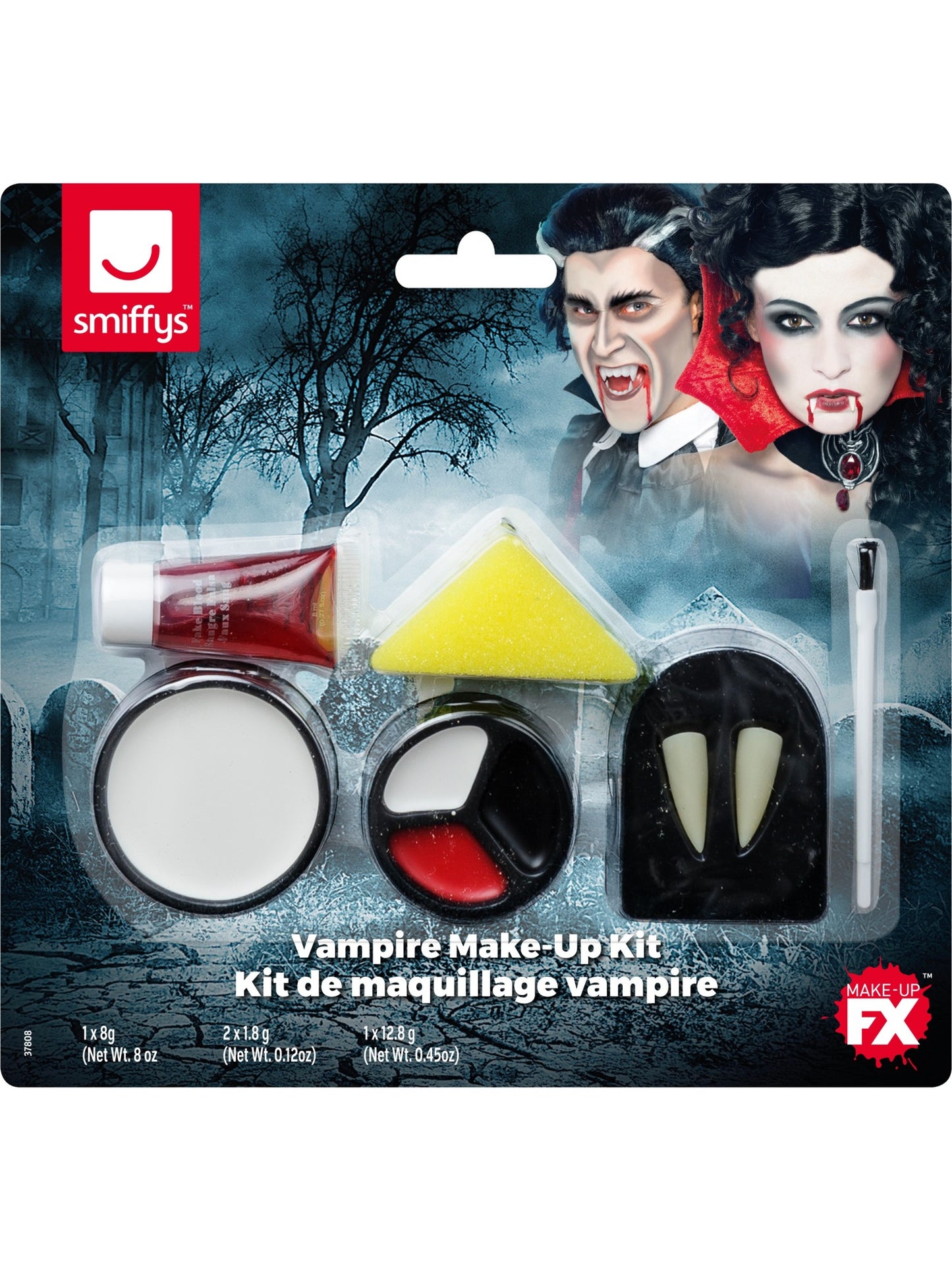 Smiffys Make-Up FX, Vampire Kit, White & Red Wholesale