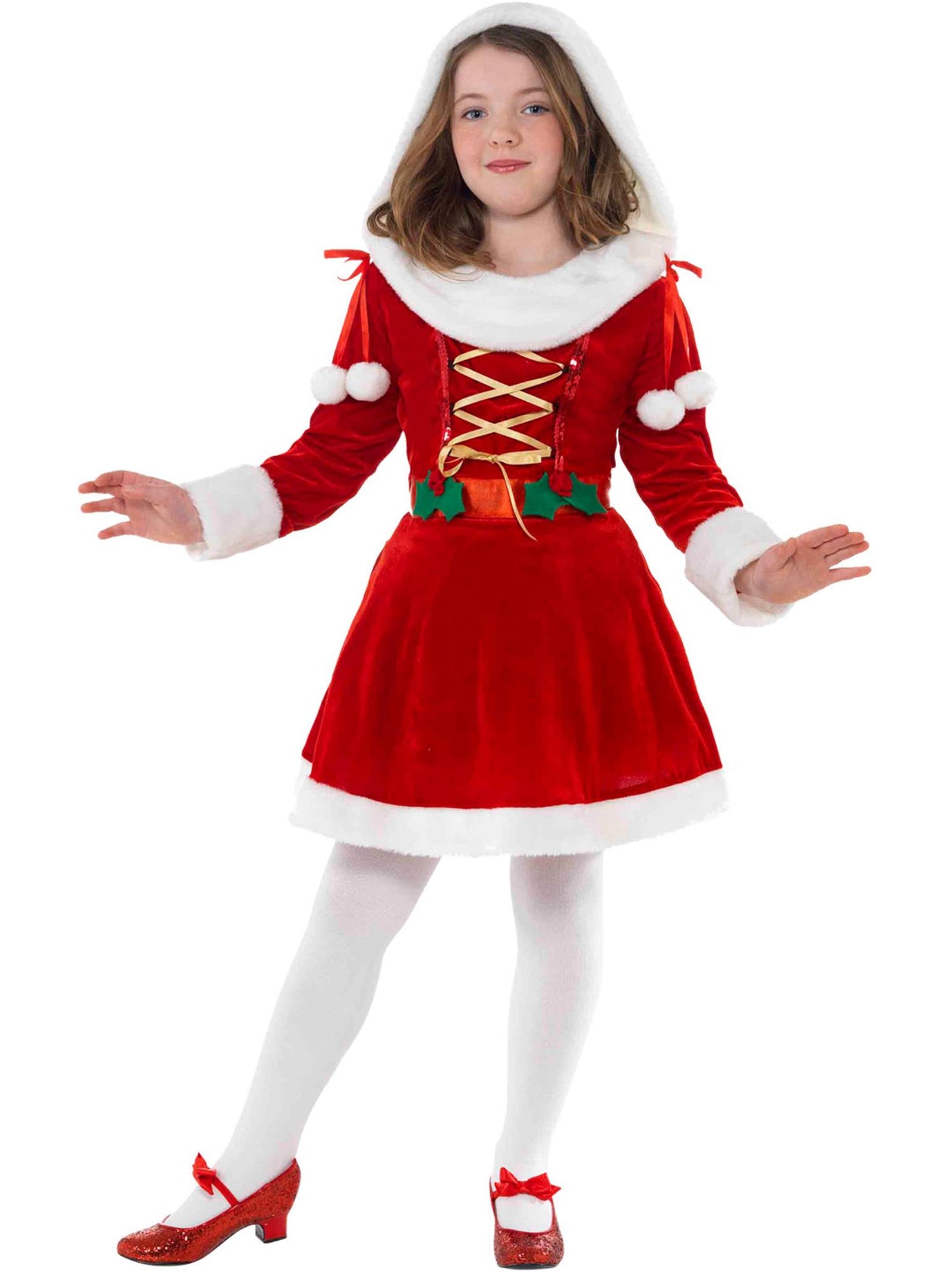 Kostüm Kleine Weihnachtsfrau, Rot, mit Kleid