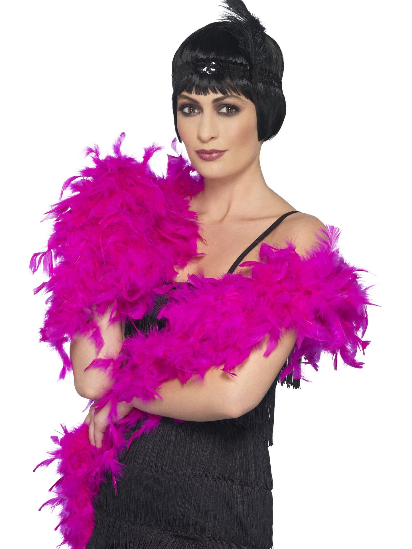 Boa Deluxe, fucsia, pluma, 180cm, 80g
