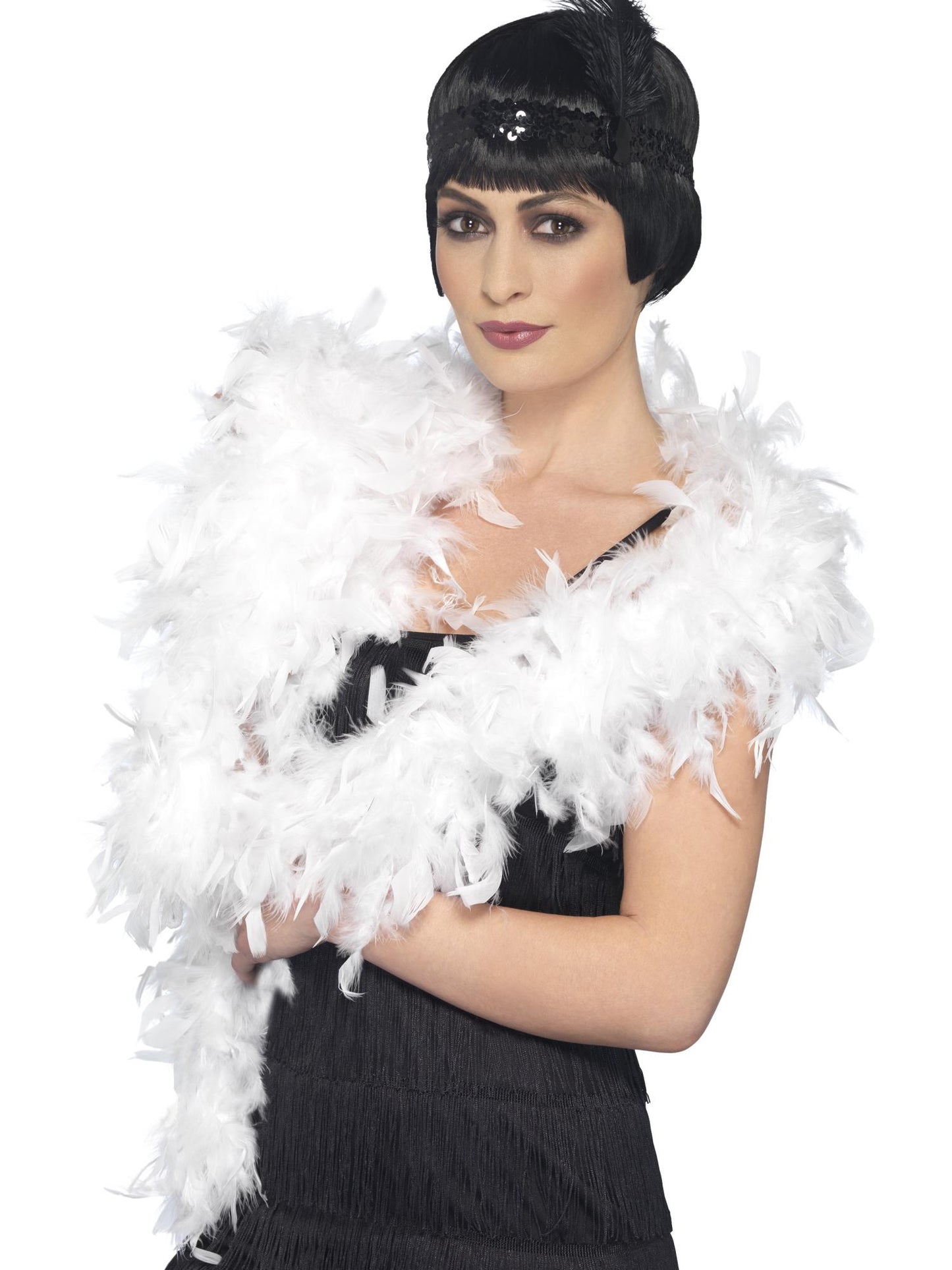Deluxe Boa, Weiß, Feder, 180cm, 80g