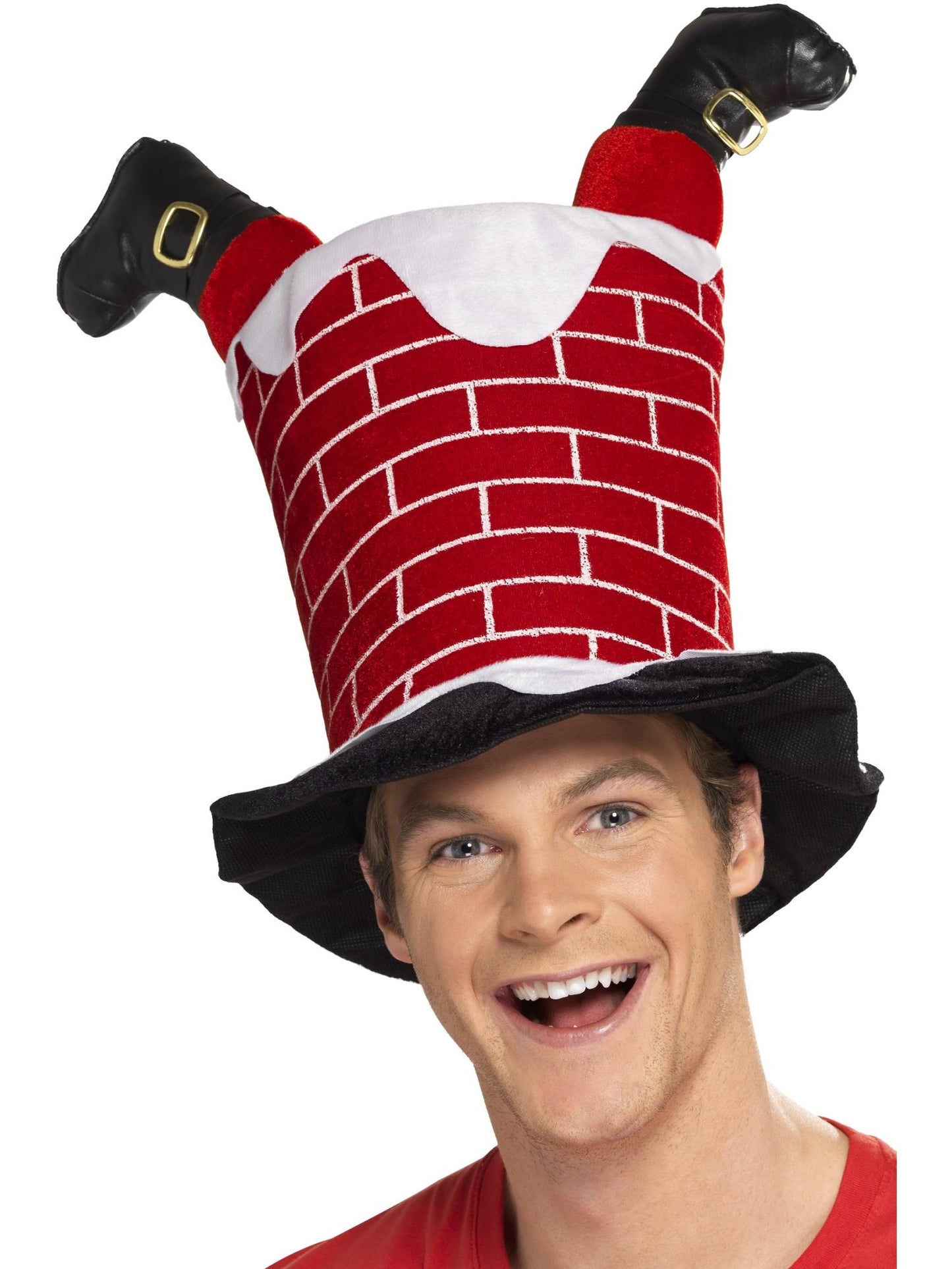 Santa Stuck in Chimney Hat, Red Wholesale