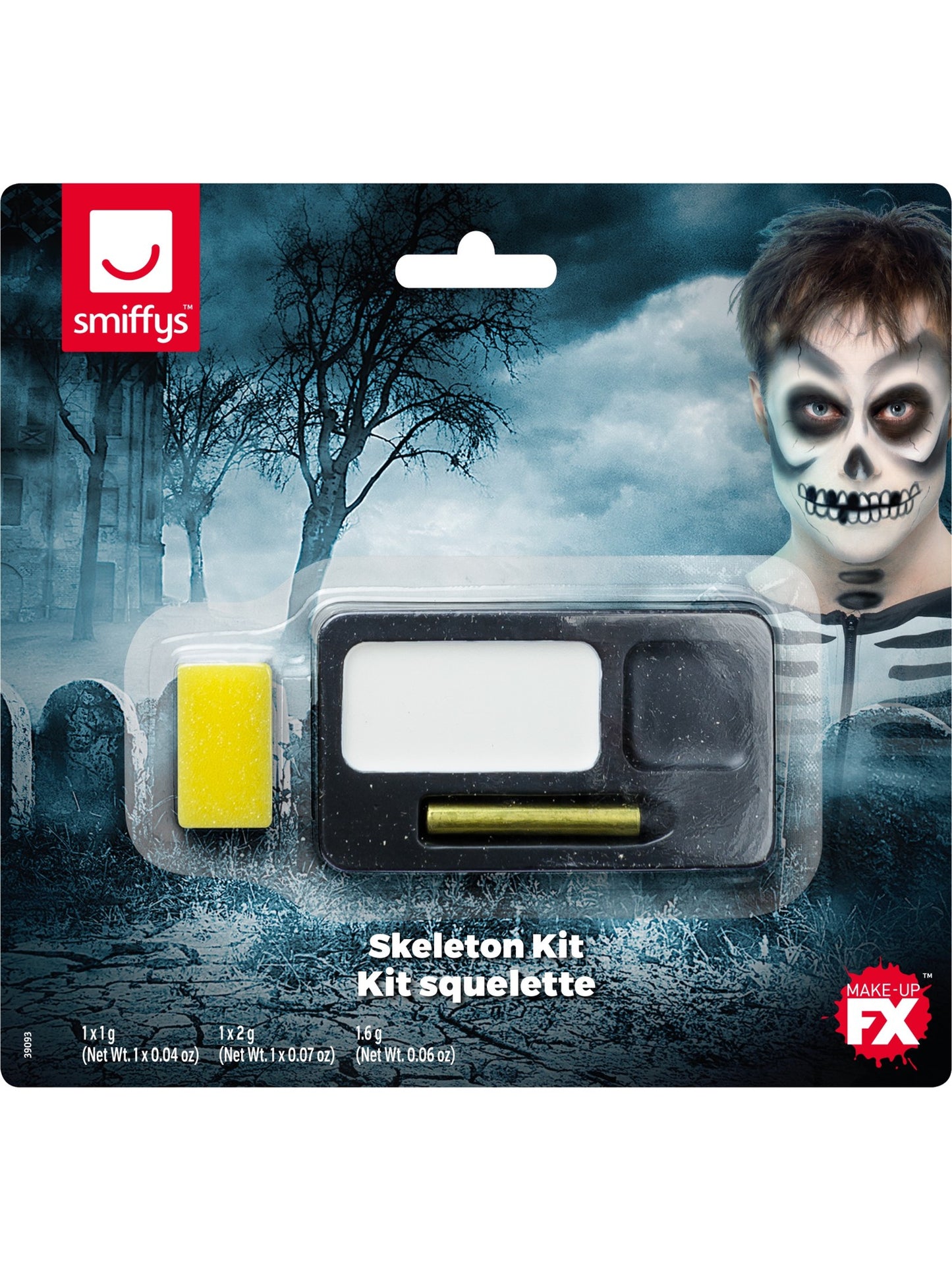 Smiffys Make-Up FX, Skeleton Kit, Black & White Wholesale