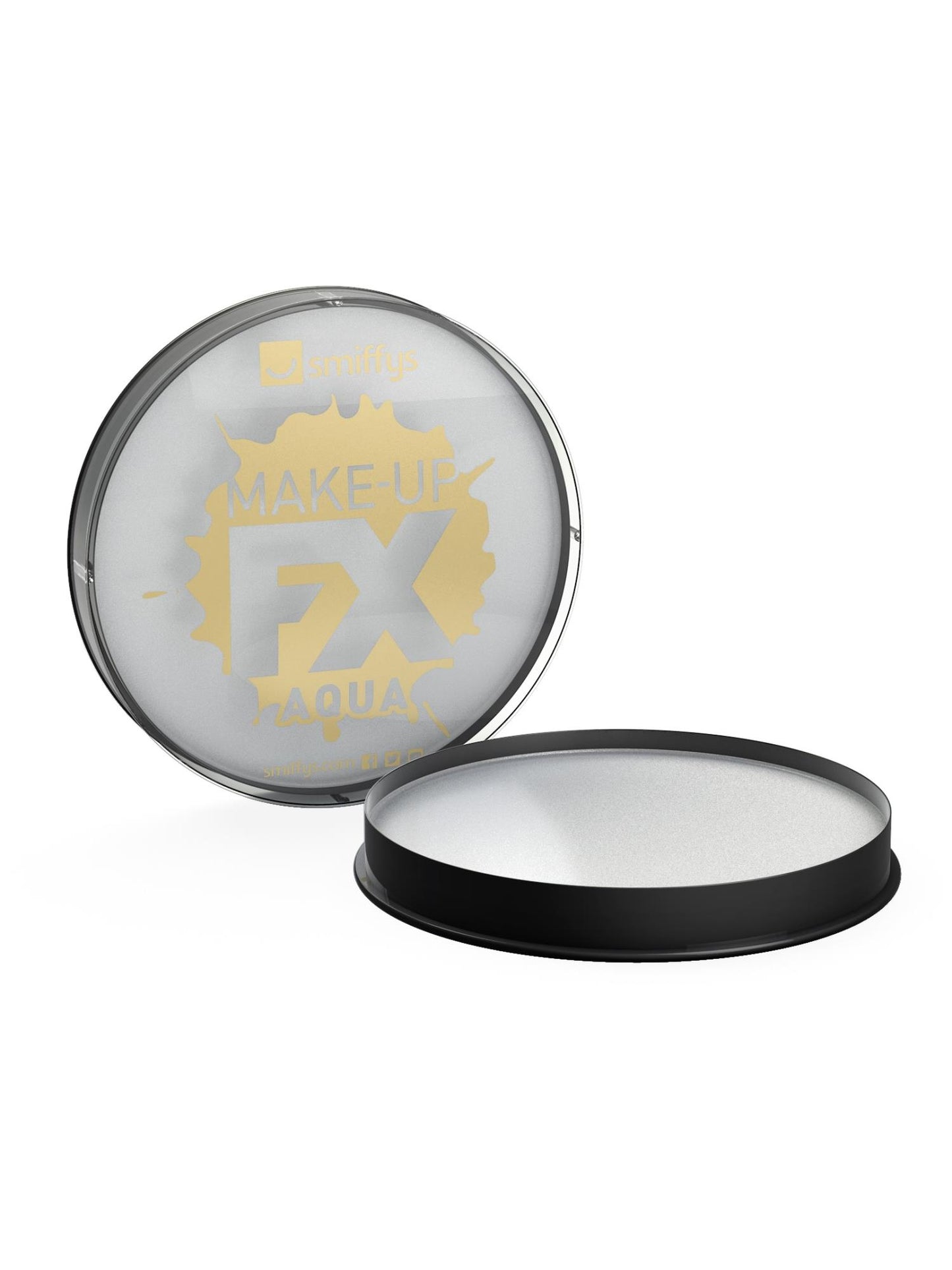 Maquillaje FX Smiffy, Aqua pintura facial y de cuerpo, plateado metálico, 16ml, a base de agua