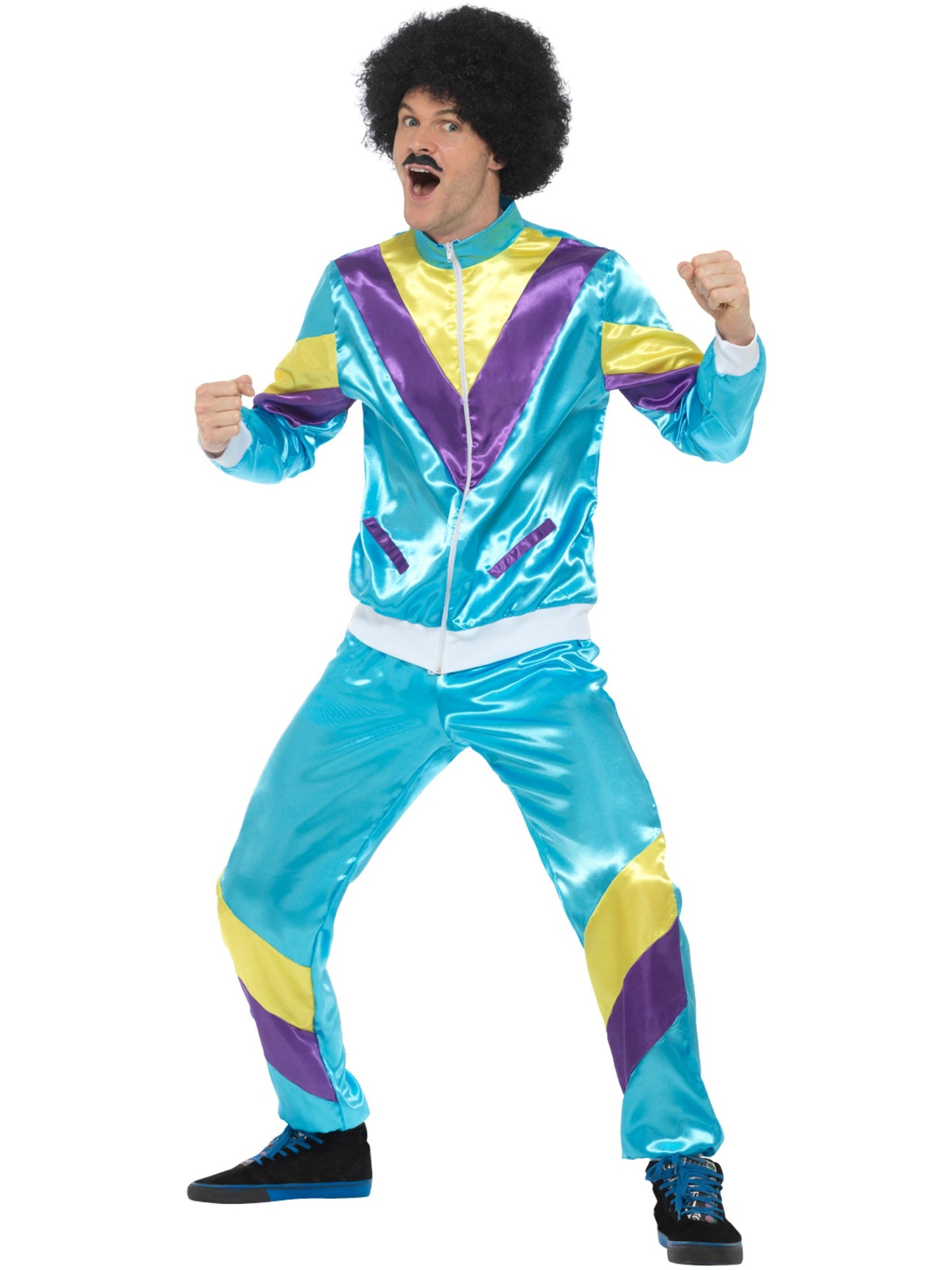 80s Height of Fashion Shell Suit Costume, Blue Wholesale