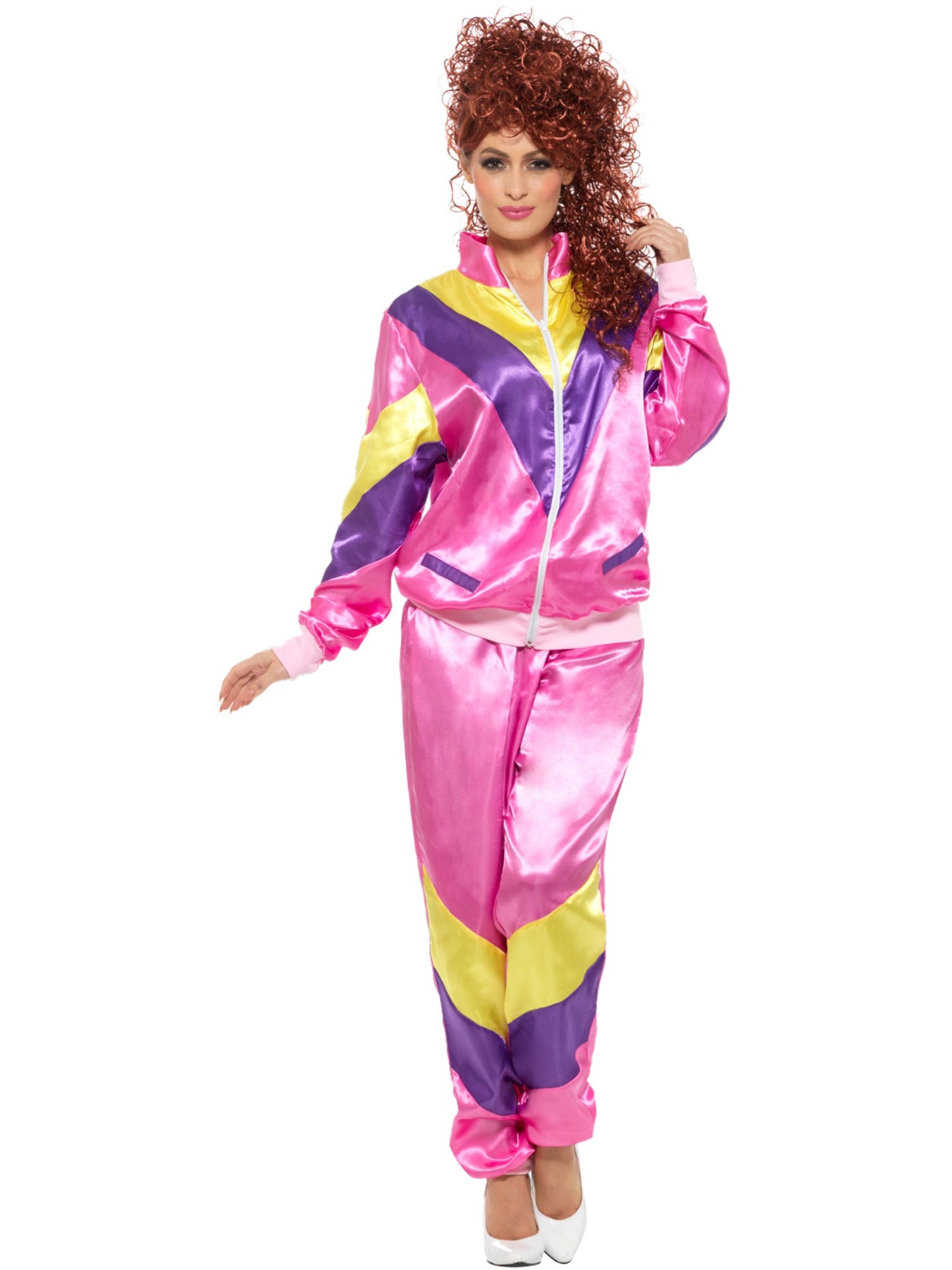 80s Height of Fashion Shell Suit Costume, Pink Wholesale