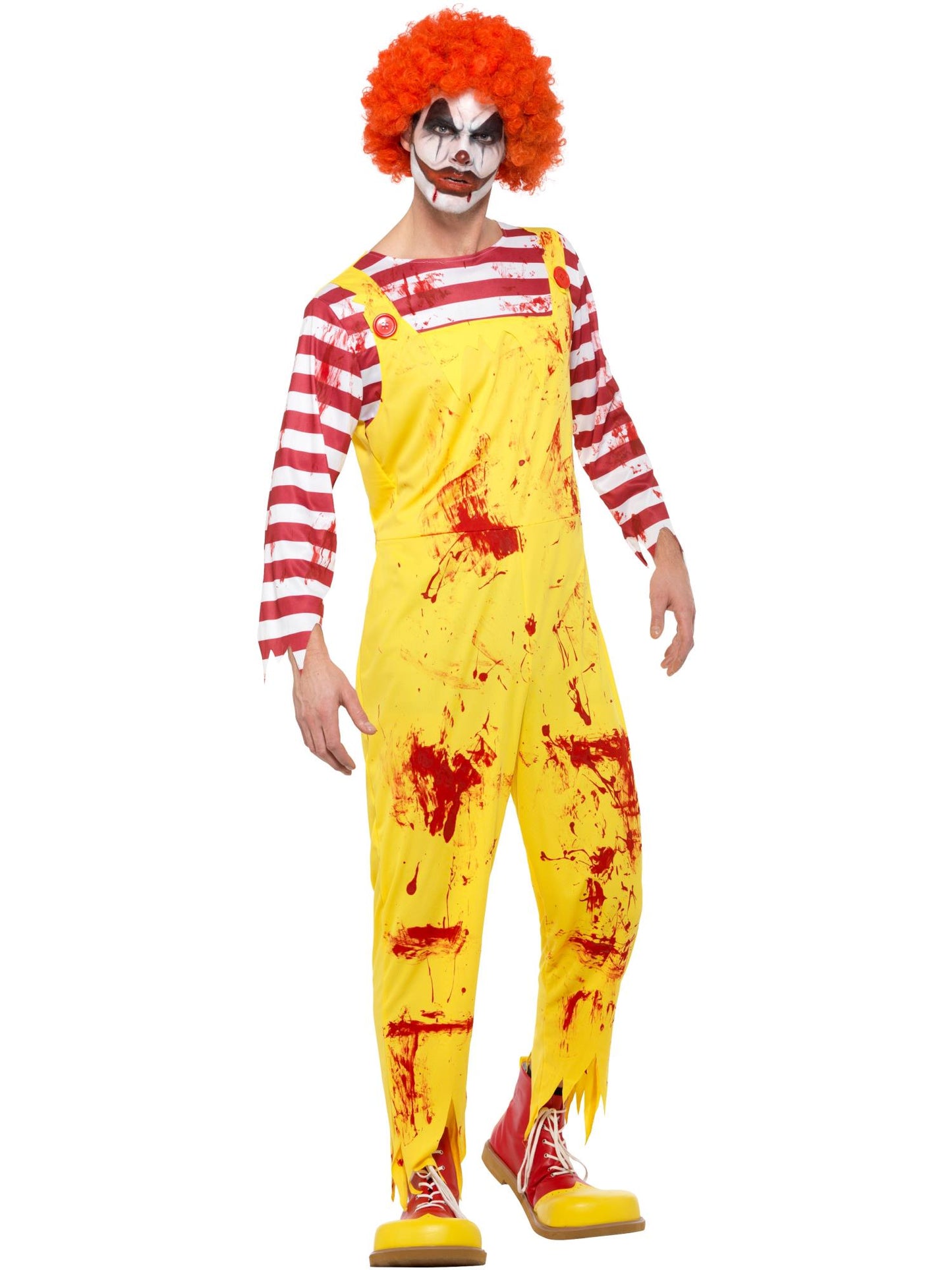Kreepy Killer Clown Costume, Yellow & Red Wholesale