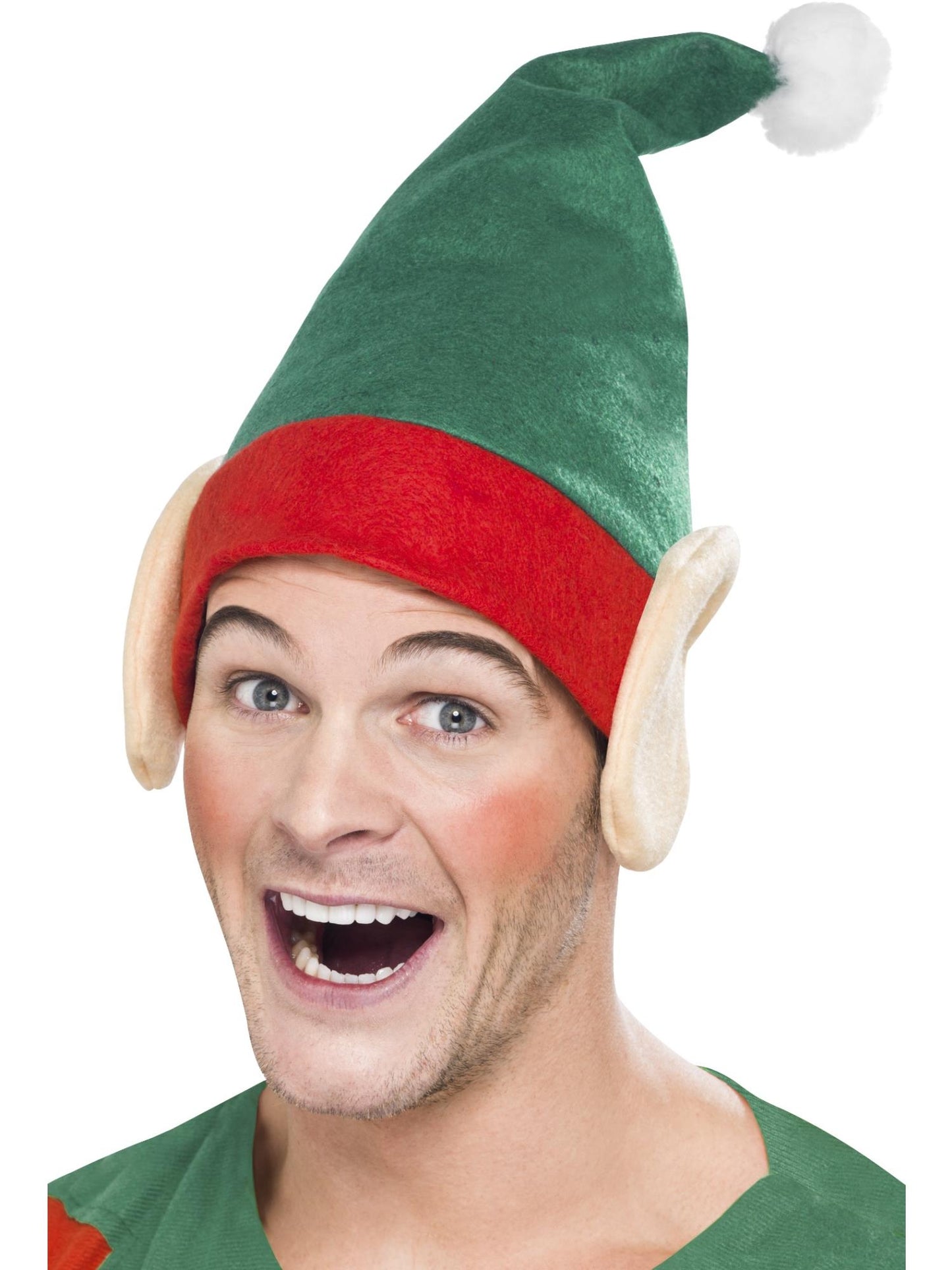 Gorro de elfo, Verde, con orejas