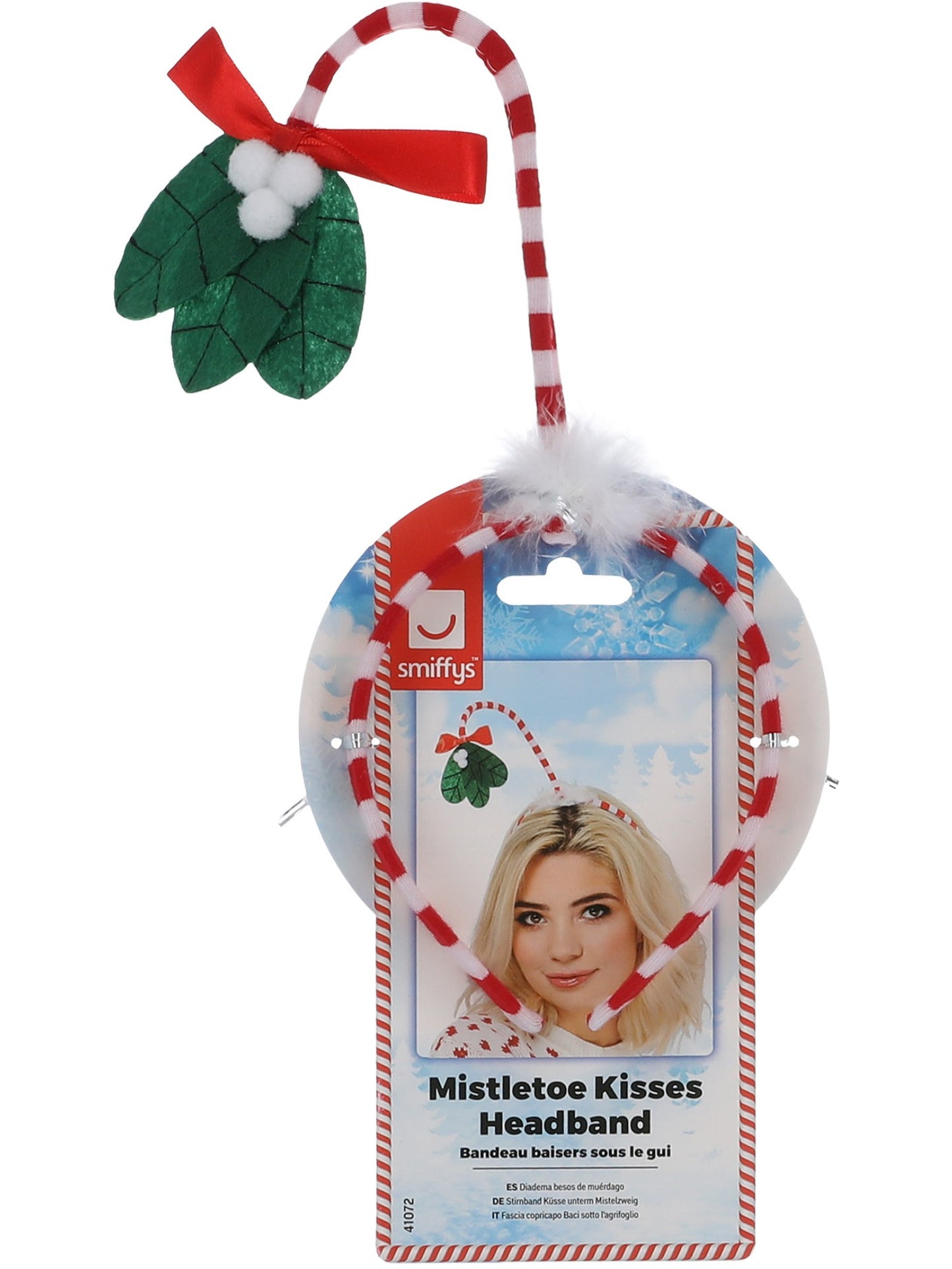 Mistletoe Kisses Headband, Red & White Wholesale